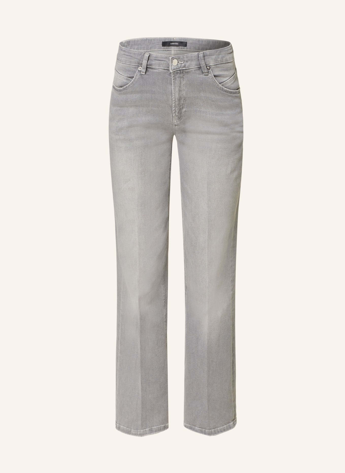 someday Straight Jeans CARIE, Farbe: HELLGRAU (Bild 1)