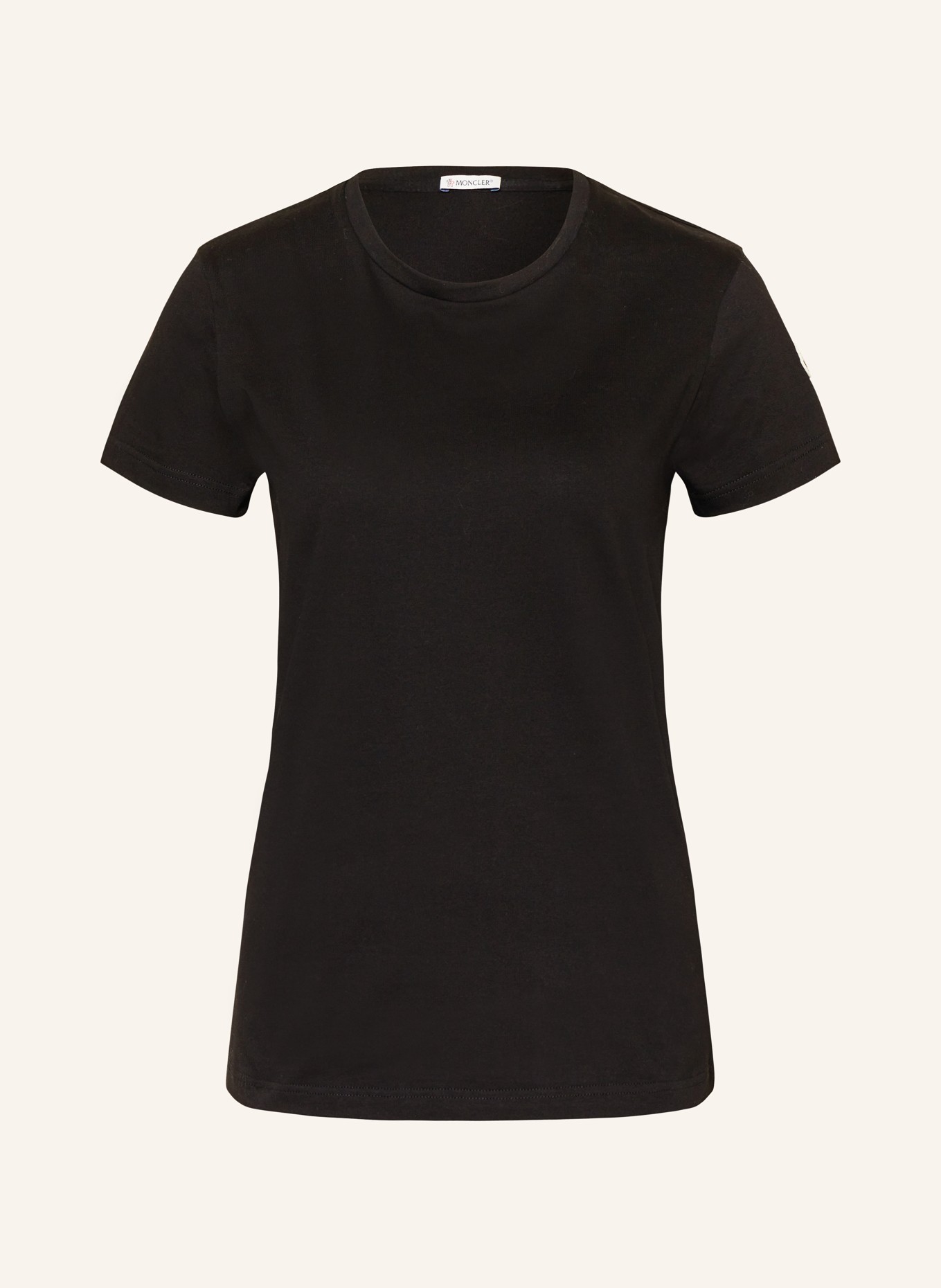 Plain black outlet moncler t shirt