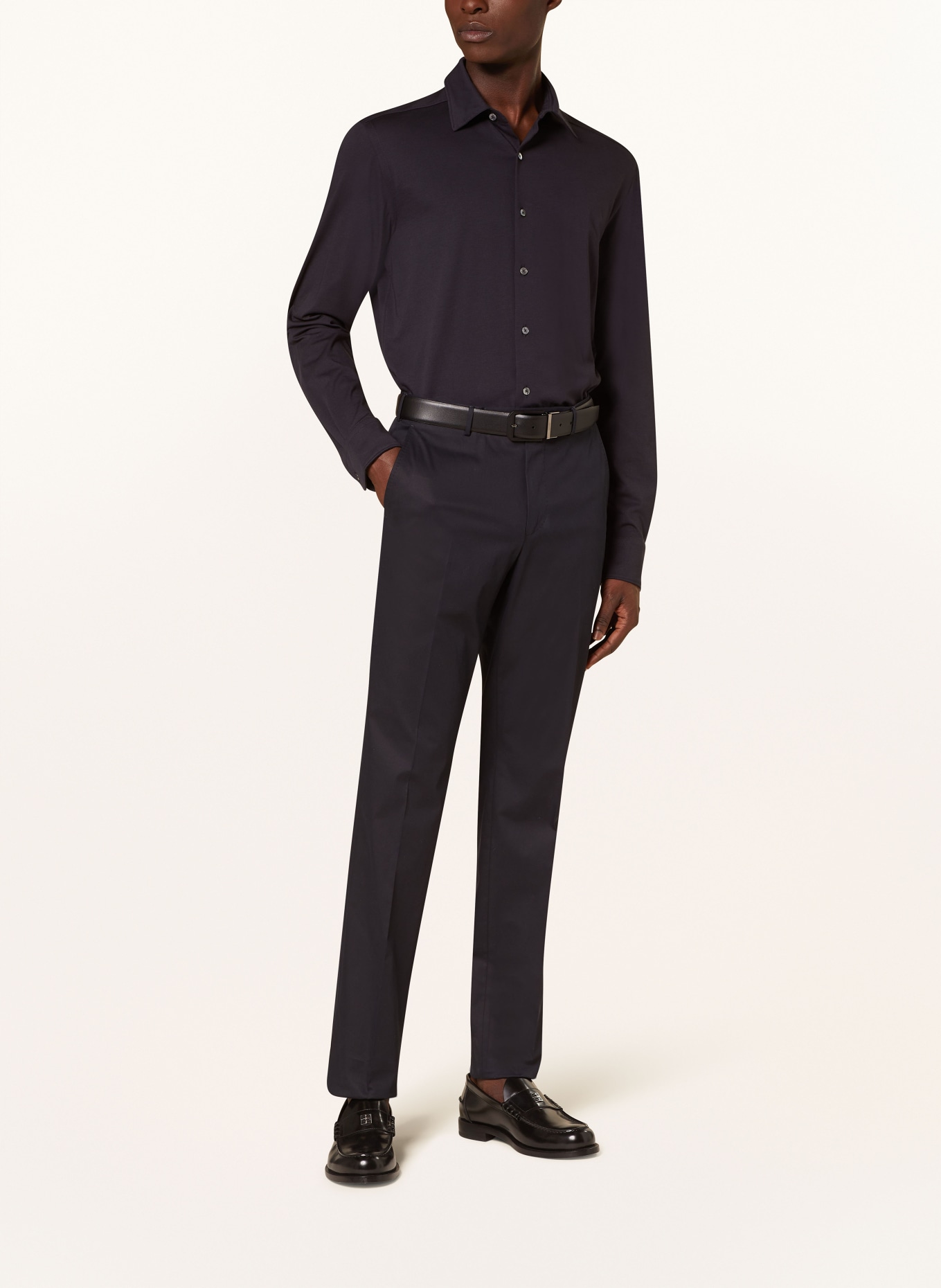 ZEGNA Jerseyhemd Slim Fit, Farbe: DUNKELBLAU (Bild 2)