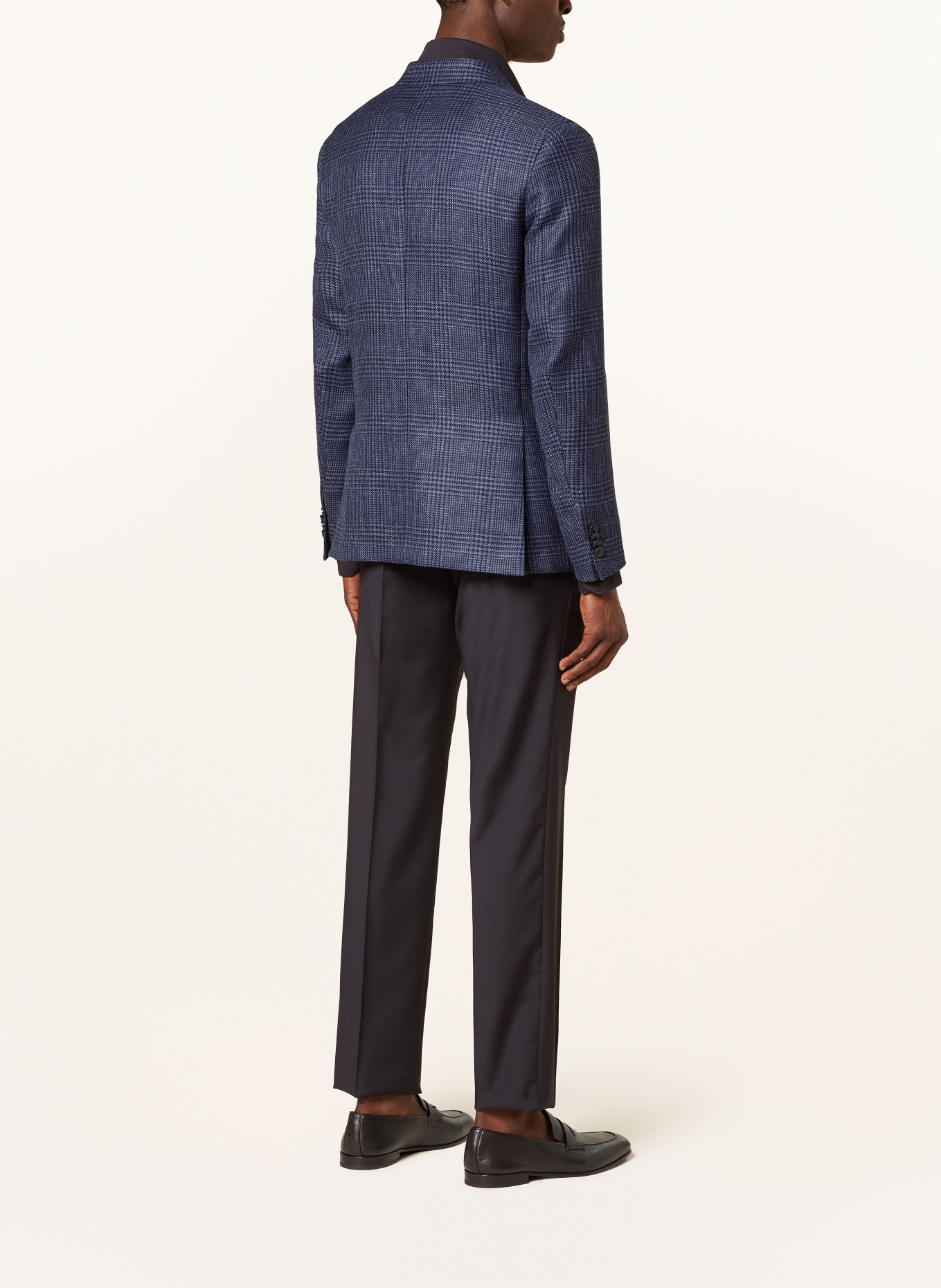 ZEGNA Tailored jacket extra slim fit with linen, Color: BLUE/ DARK BLUE (Image 3)