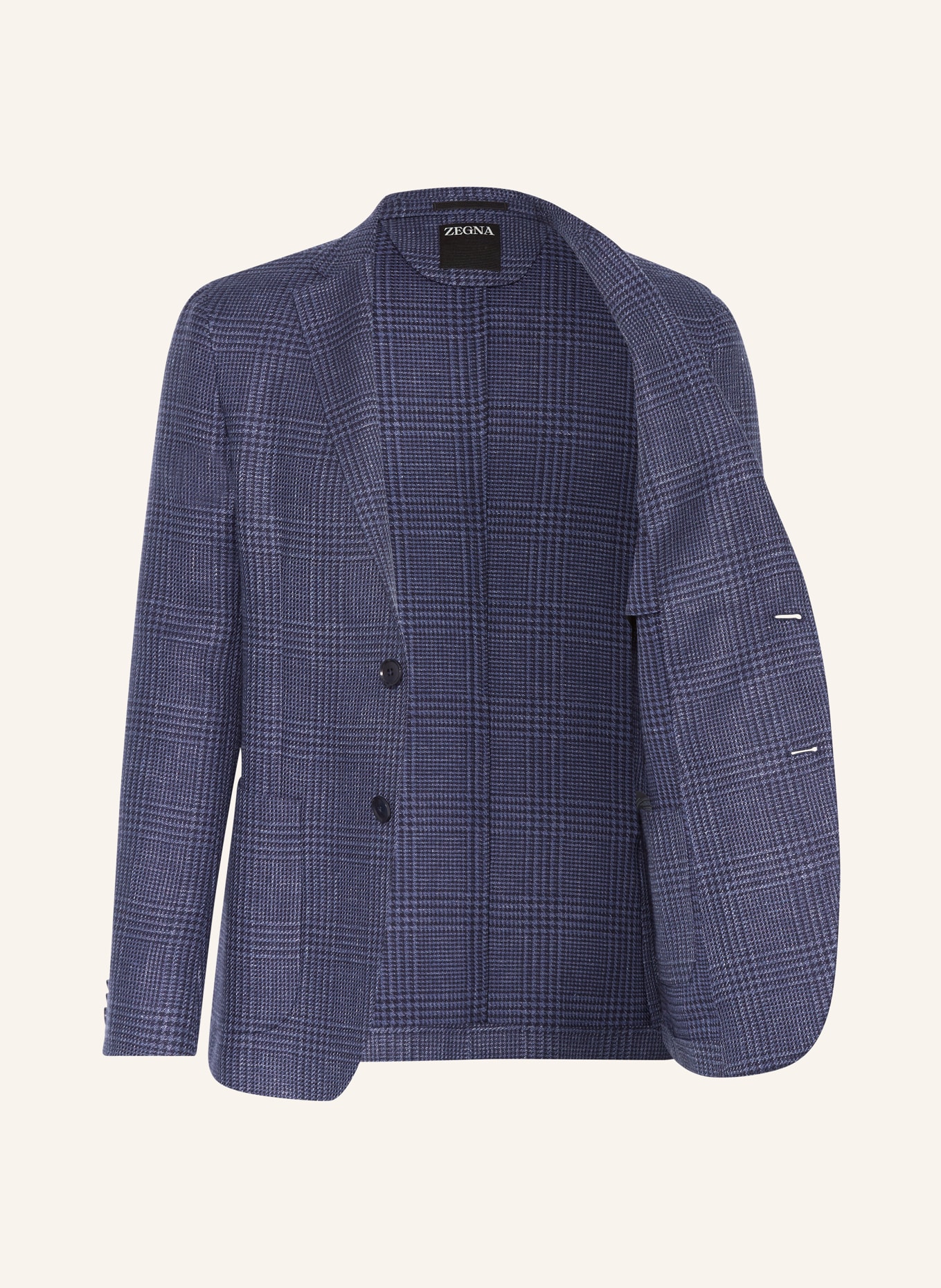 ZEGNA Tailored jacket extra slim fit with linen, Color: BLUE/ DARK BLUE (Image 4)