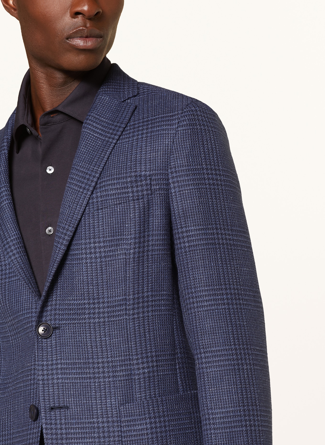 ZEGNA Tailored jacket extra slim fit with linen, Color: BLUE/ DARK BLUE (Image 5)