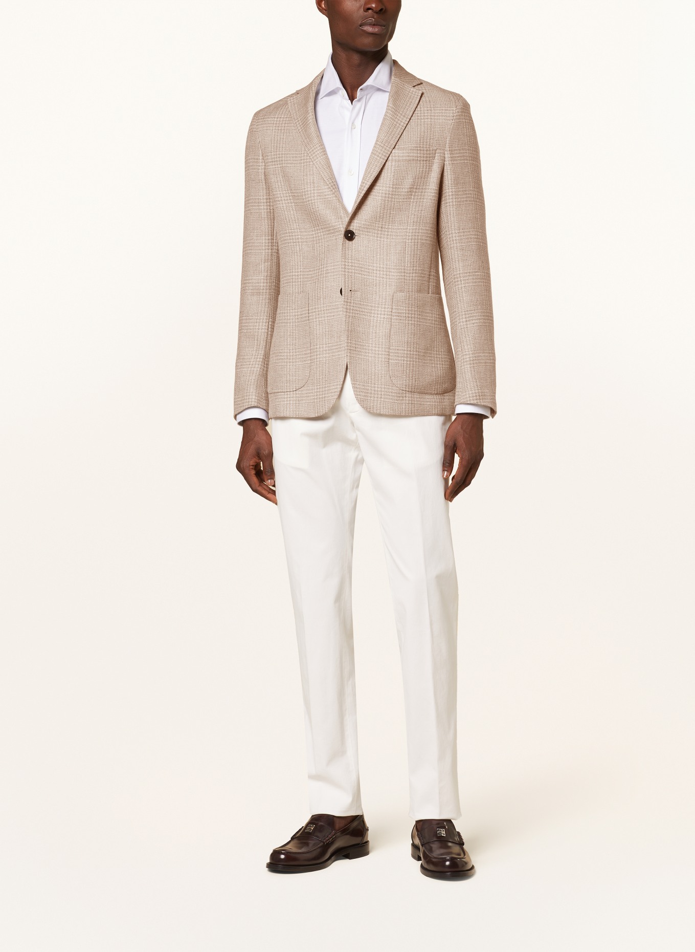 ZEGNA Tailored jacket extra slim fit with linen, Color: 7A7 Sand (Image 2)