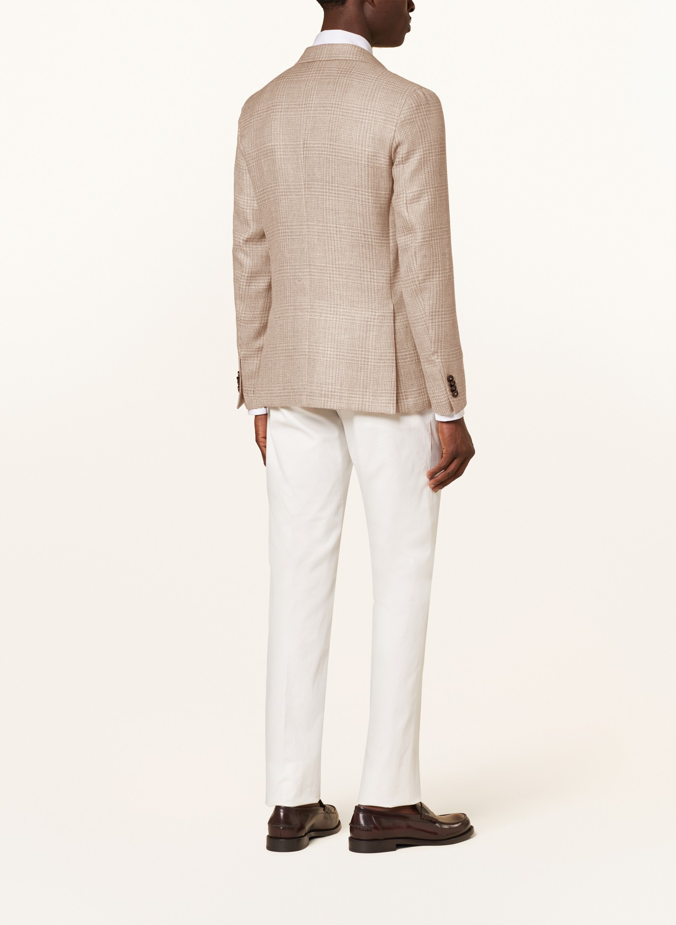 ZEGNA Tailored jacket extra slim fit with linen, Color: 7A7 Sand (Image 3)