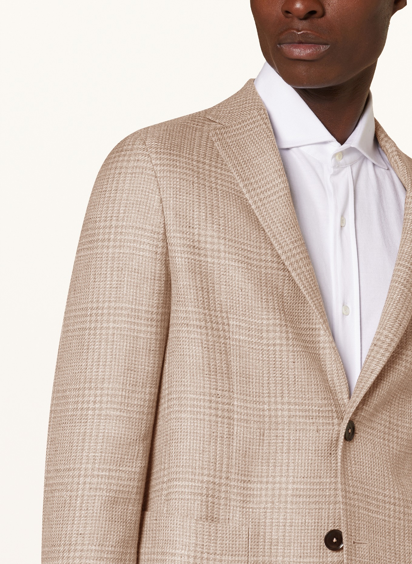 ZEGNA Tailored jacket extra slim fit with linen, Color: 7A7 Sand (Image 5)
