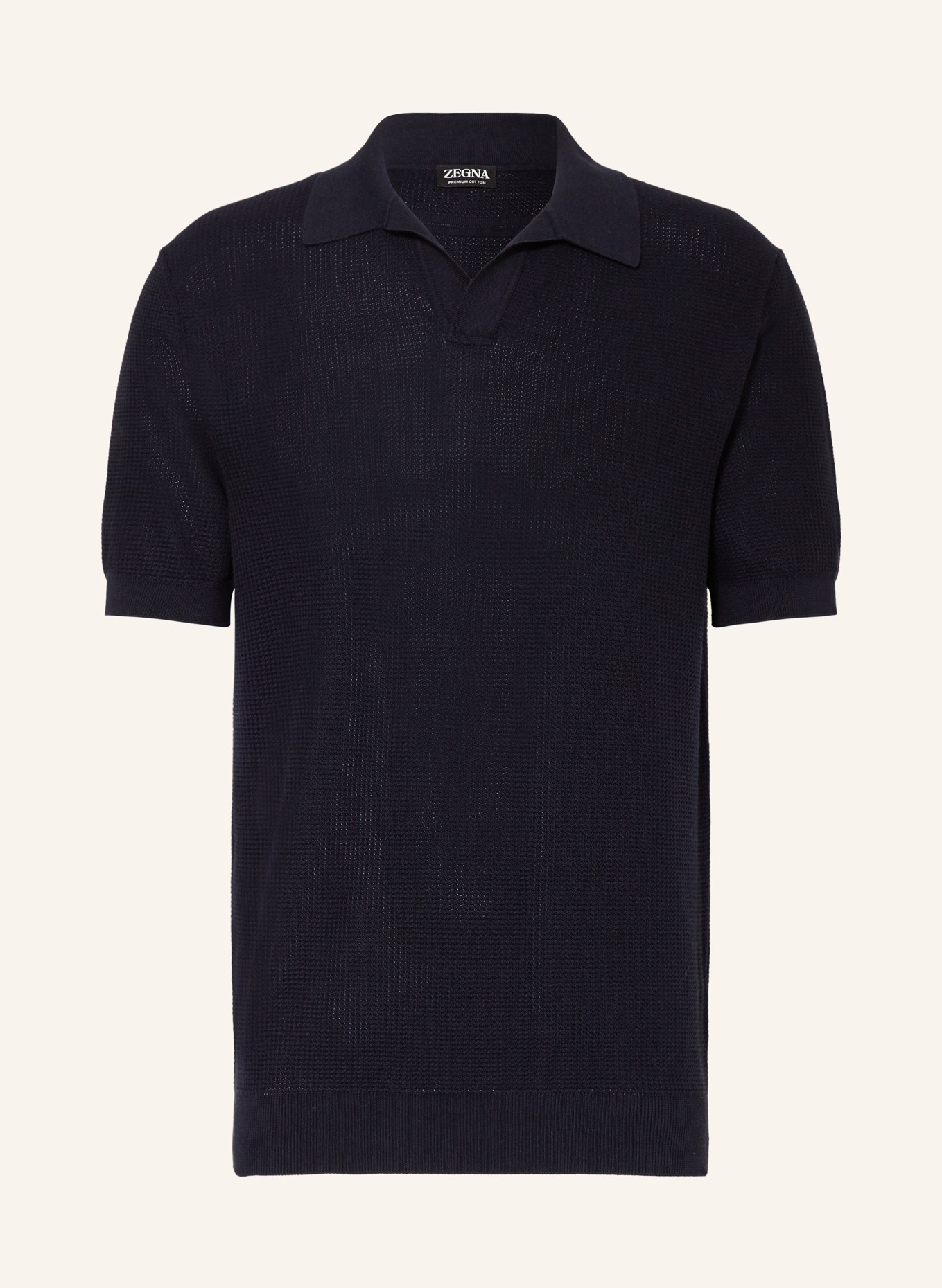 ZEGNA Knitted polo shirt, Color: DARK BLUE (Image 1)