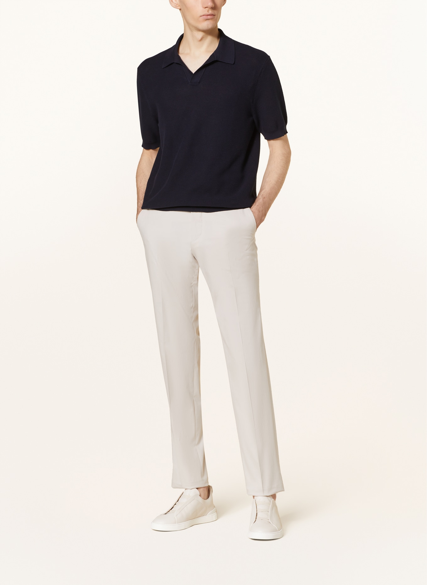 ZEGNA Knitted polo shirt, Color: DARK BLUE (Image 2)