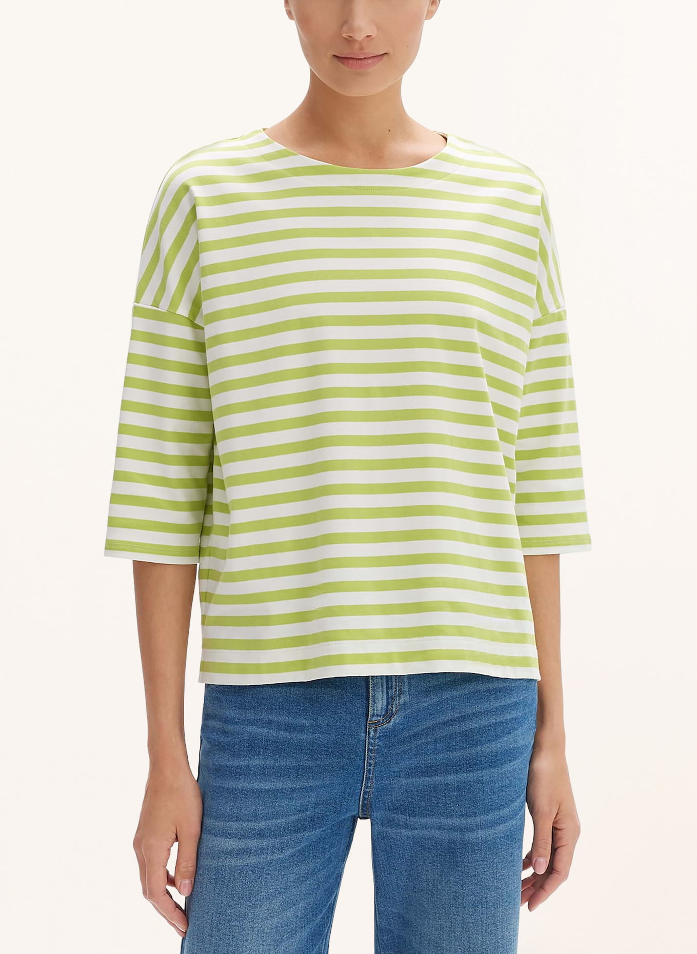 OPUS T-shirt SEIFEN, Color: WHITE/ LIGHT GREEN (Image 2)