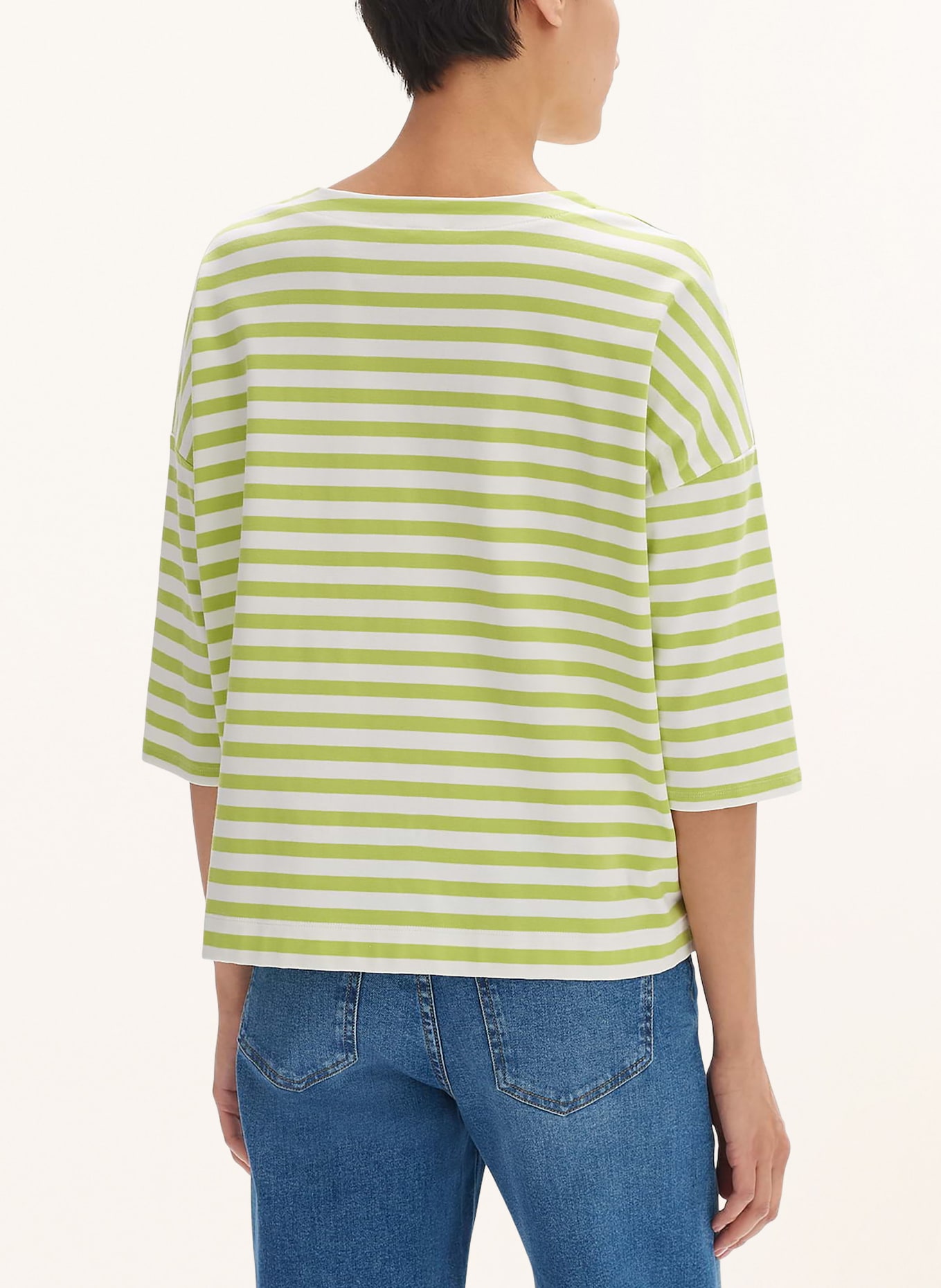 OPUS T-shirt SEIFEN, Color: WHITE/ LIGHT GREEN (Image 3)
