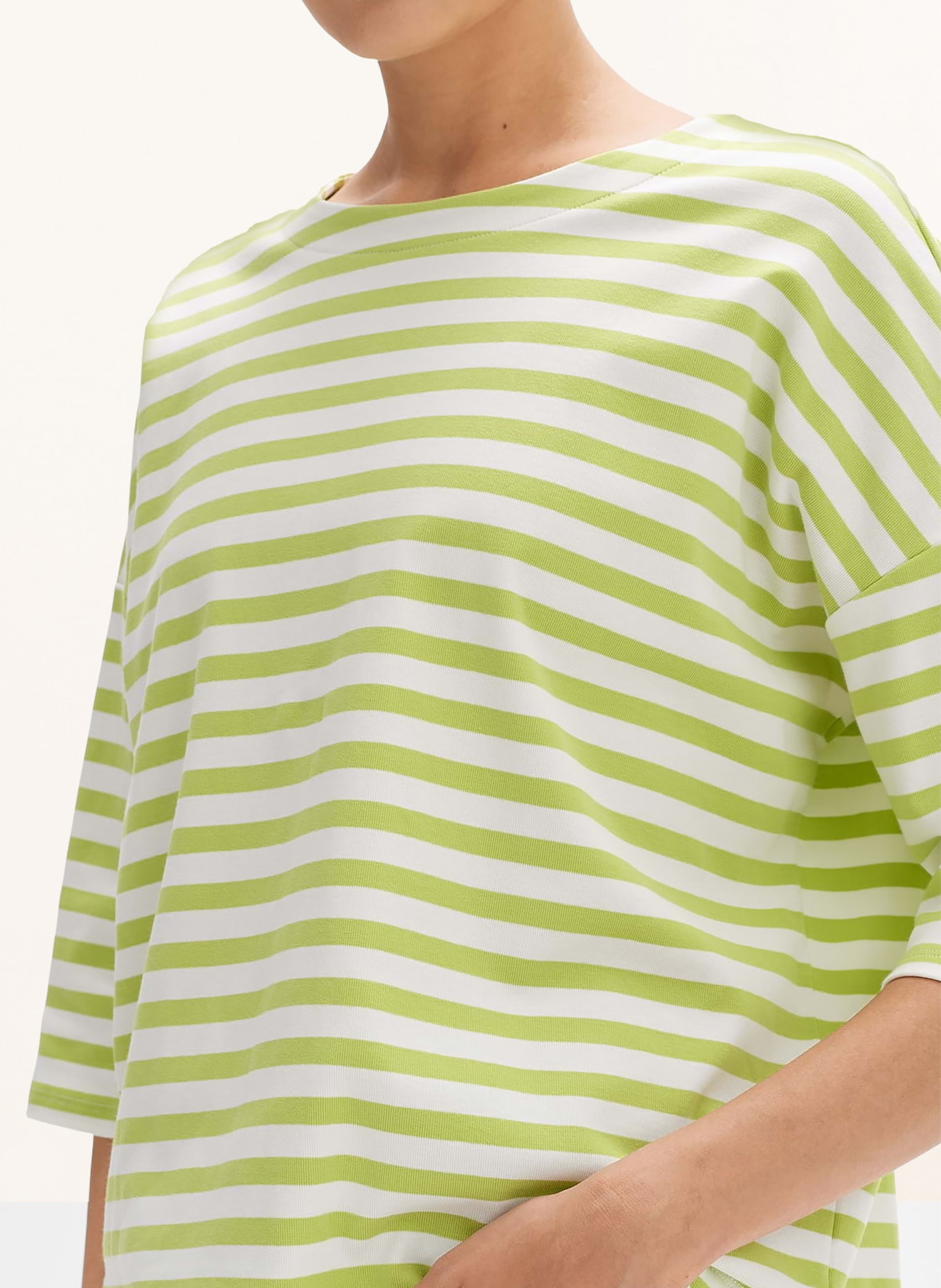 OPUS T-shirt SEIFEN, Color: WHITE/ LIGHT GREEN (Image 4)