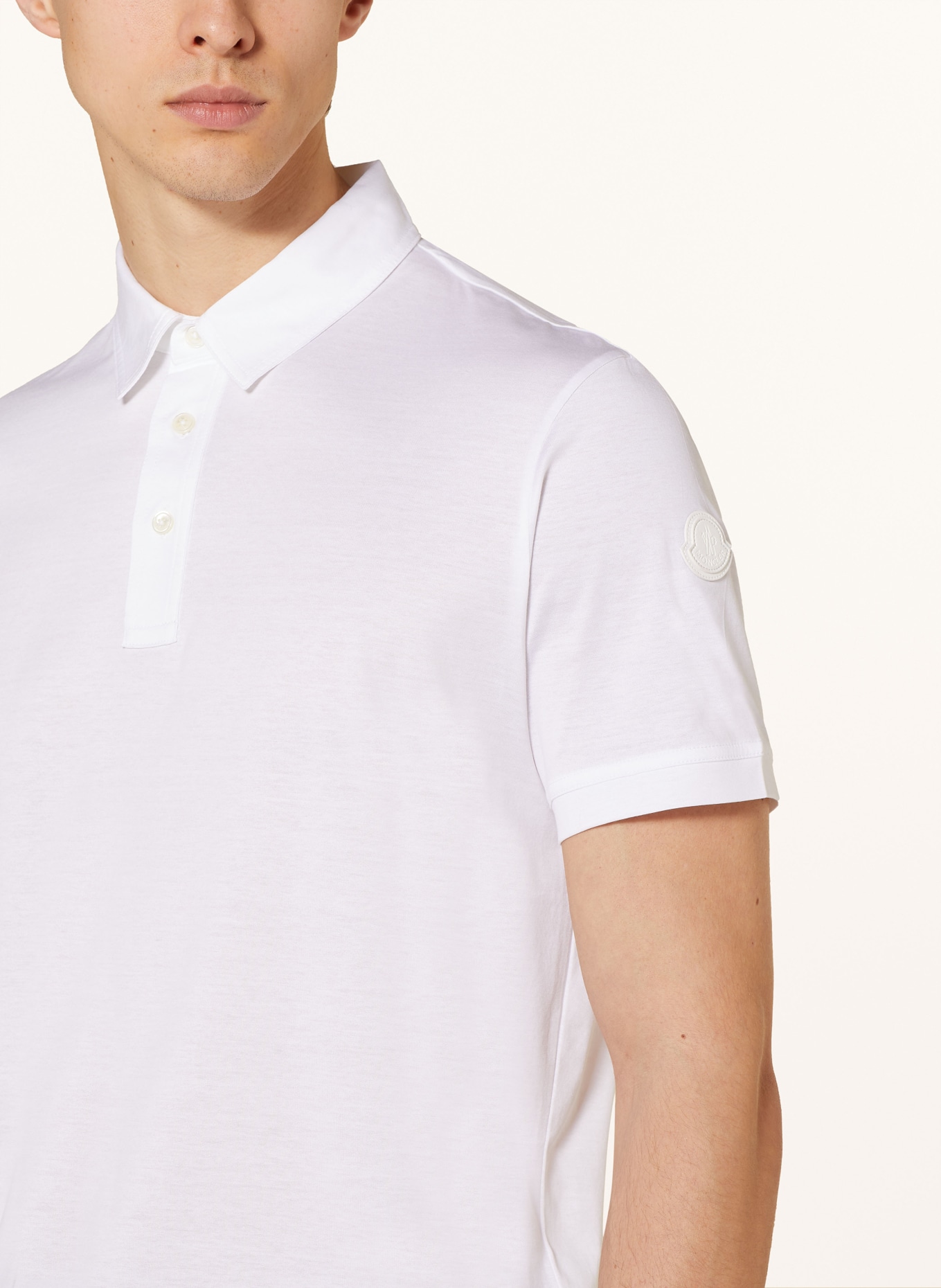 MONCLER Jersey-Poloshirt, Farbe: WEISS (Bild 4)