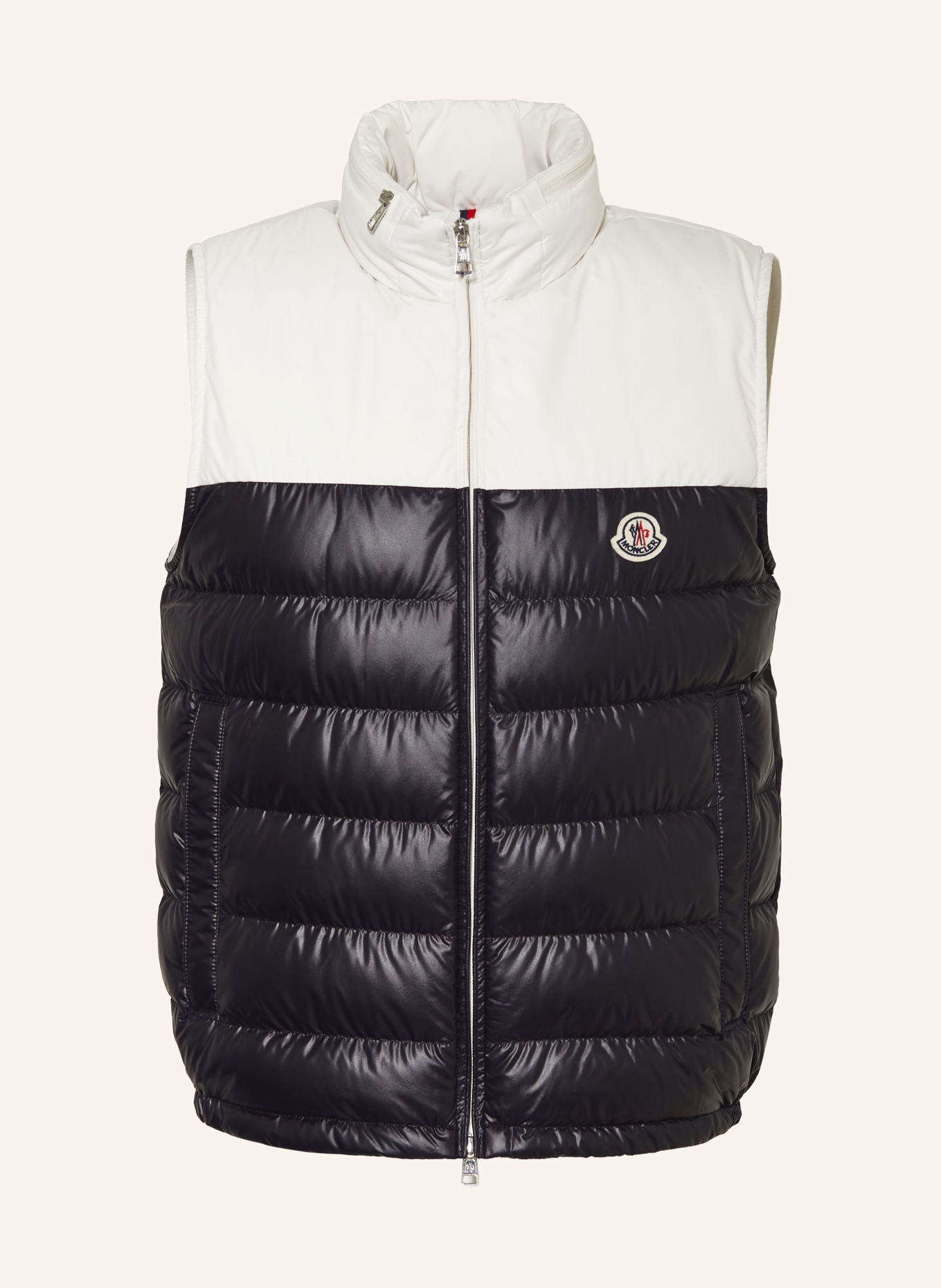 MONCLER Daunenweste CERCES: DUNKELBLAU/ WEISS