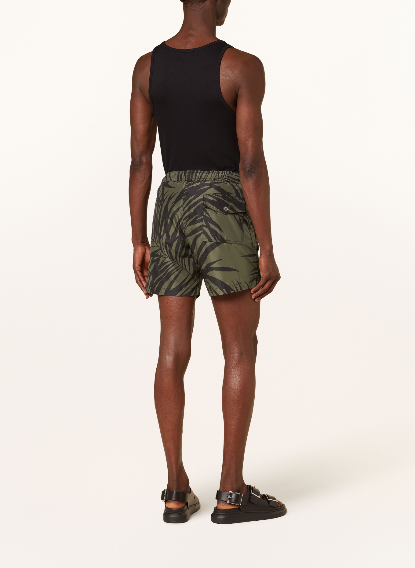 MONCLER Swim shorts, Color: KHAKI/ BLACK (Image 3)
