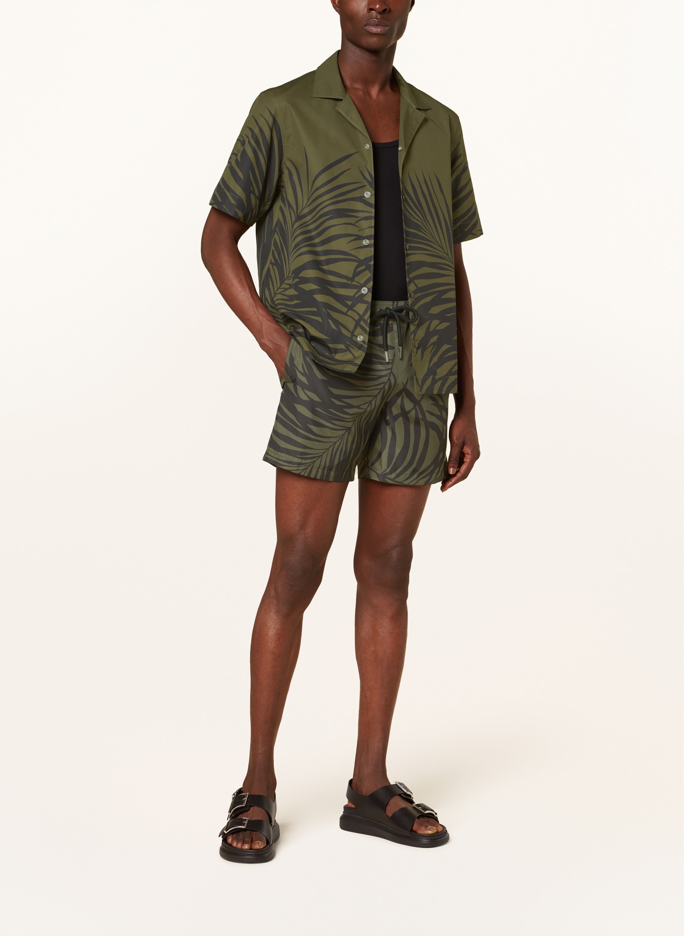 MONCLER Resorthemd Regular Fit, Farbe: KHAKI/ SCHWARZ (Bild 2)