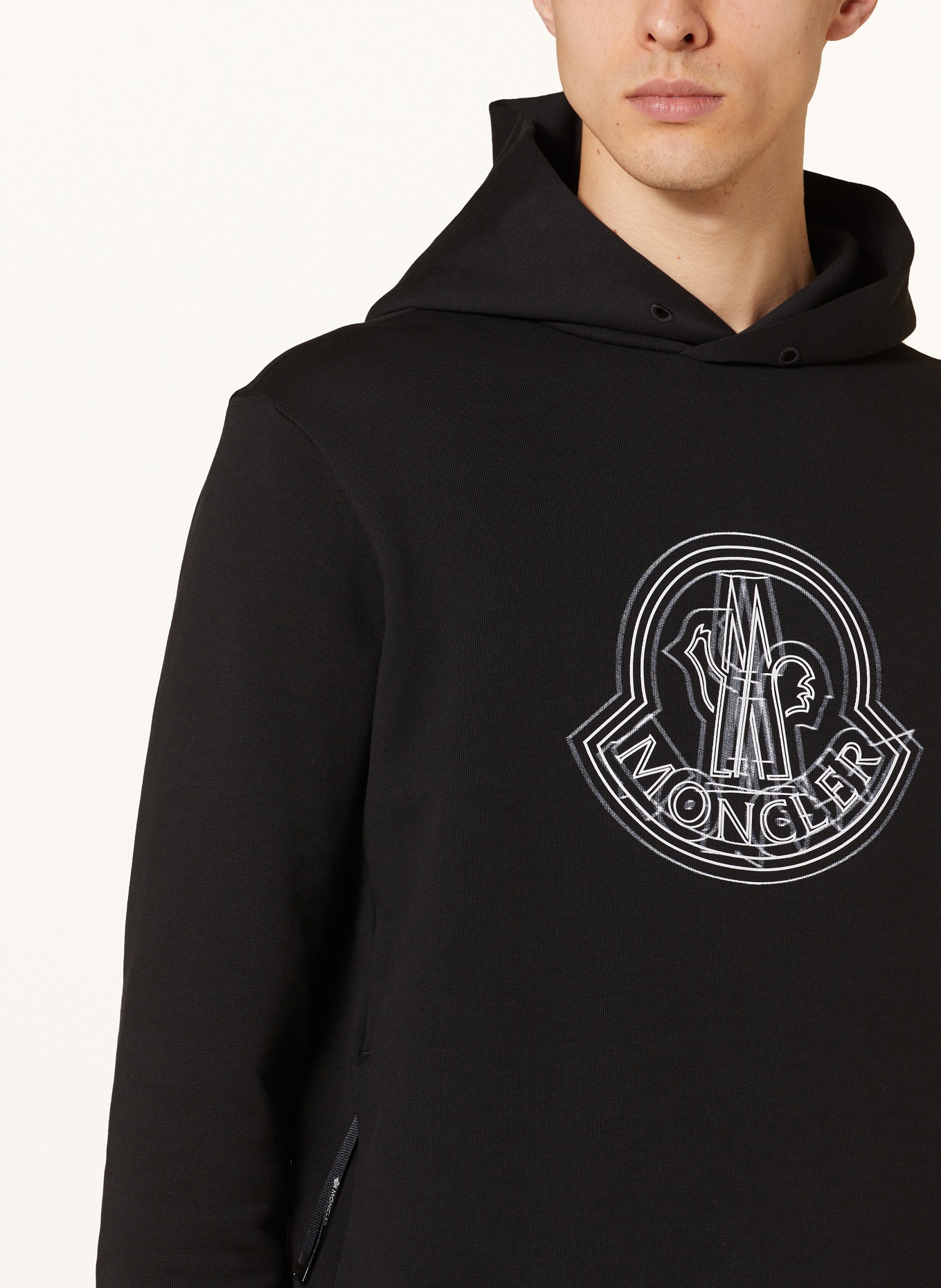 MONCLER Hoodie, Color: BLACK/ WHITE/ GRAY (Image 5)