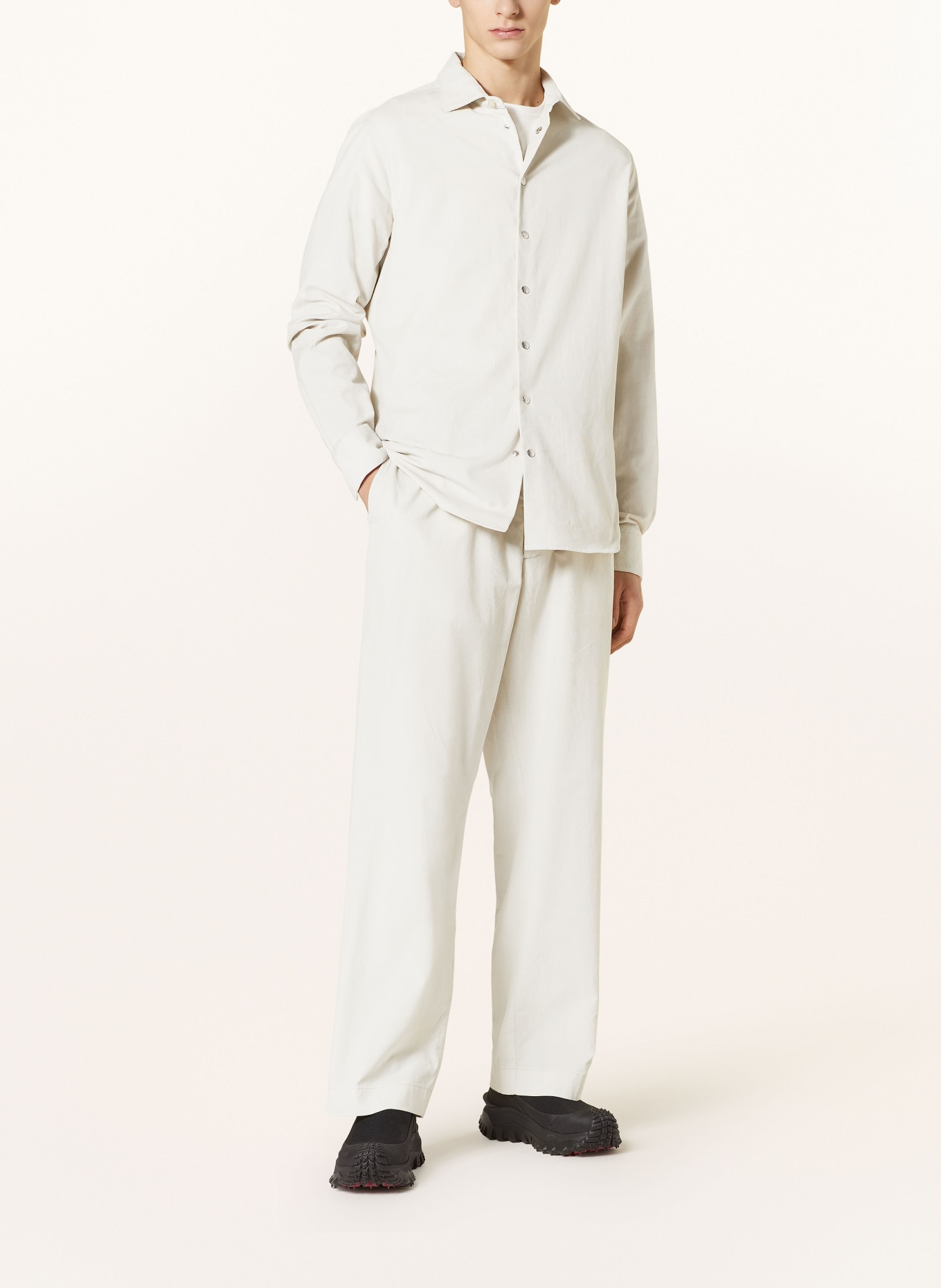 MONCLER Spodnie sztruksowe w dresowym stylu, Kolor: ECRU (Obrazek 2)