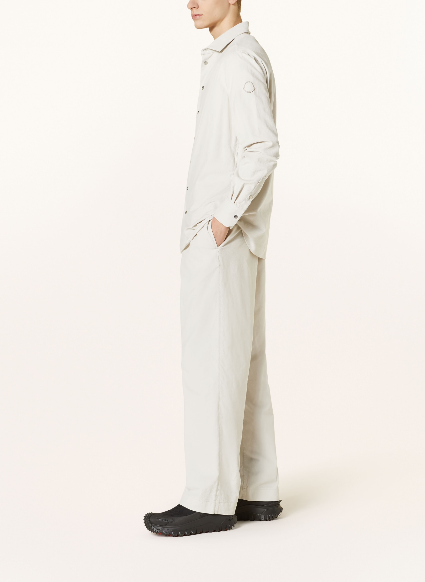 MONCLER Spodnie sztruksowe w dresowym stylu, Kolor: ECRU (Obrazek 4)