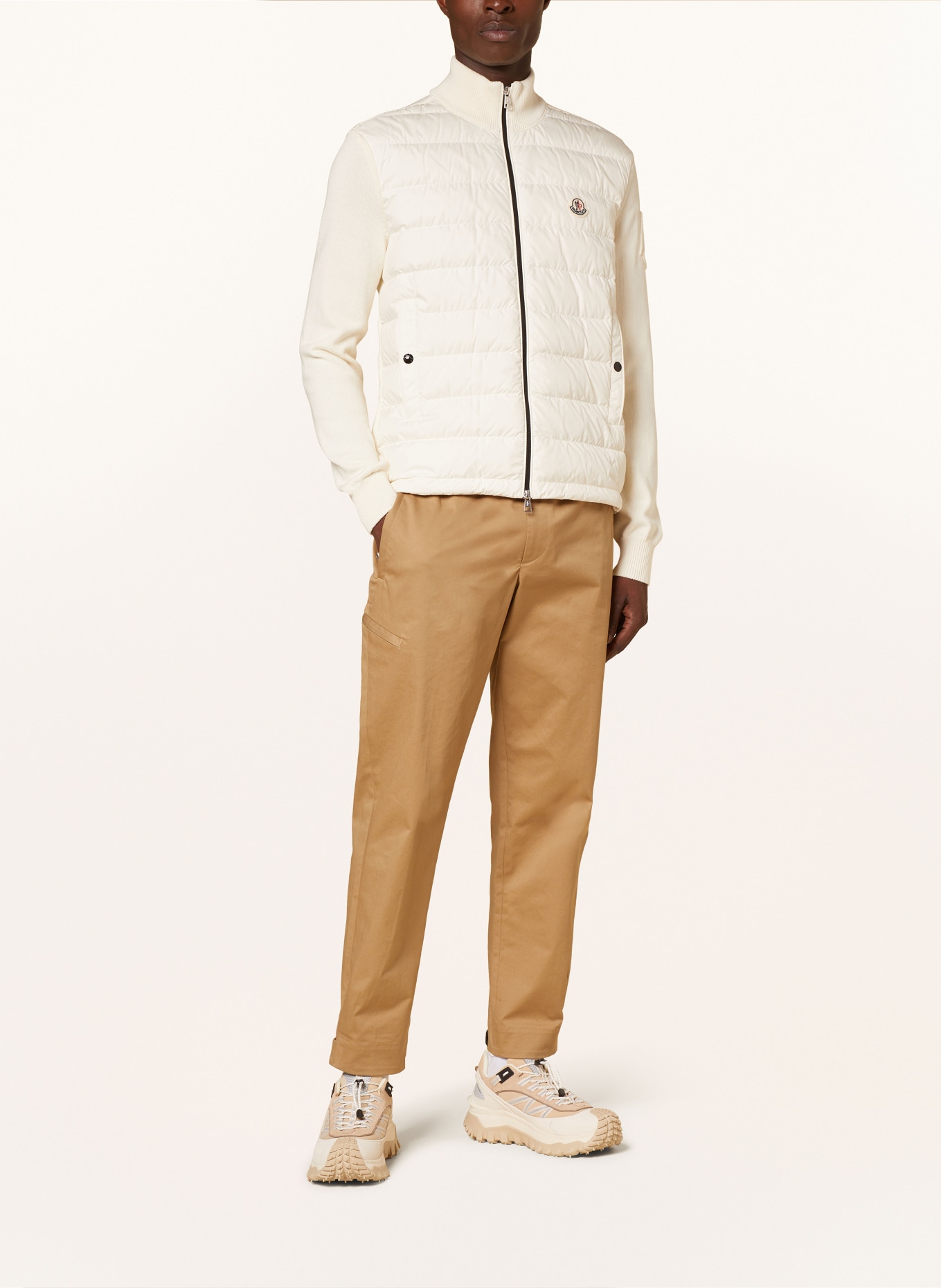 MONCLER Down jacket in mixed materials, Color: ECRU (Image 2)