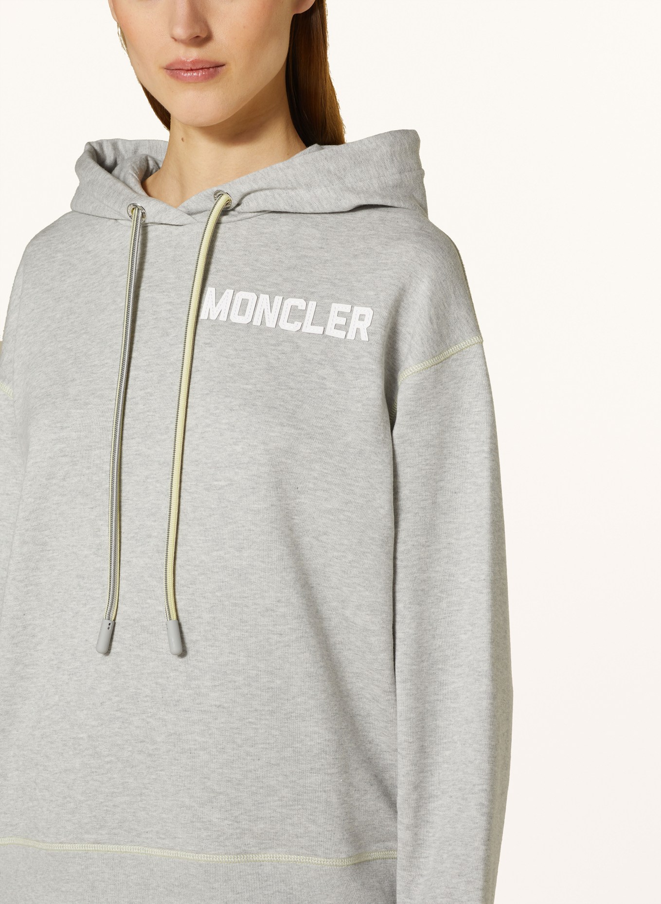 MONCLER Hoodie, Color: GRAY/ WHITE (Image 5)