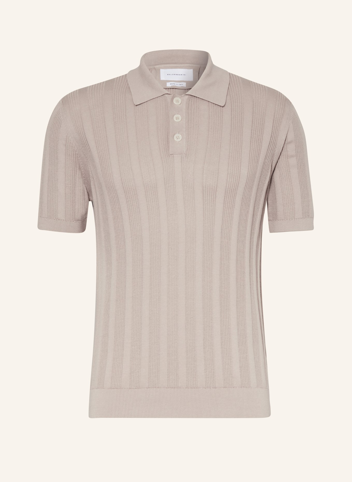 BALDESSARINI Strick-Poloshirt, Farbe: CREME (Bild 1)