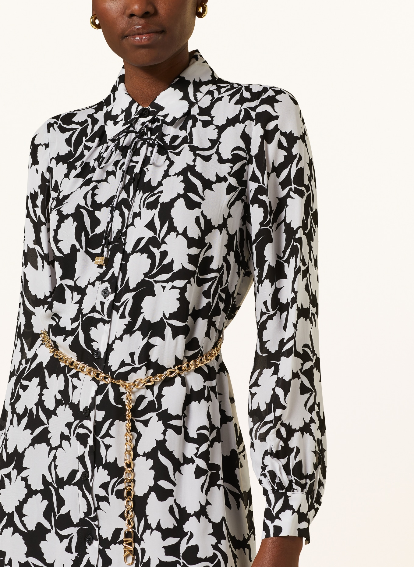 MICHAEL KORS Shirt dress, Color: BLACK/ WHITE (Image 4)