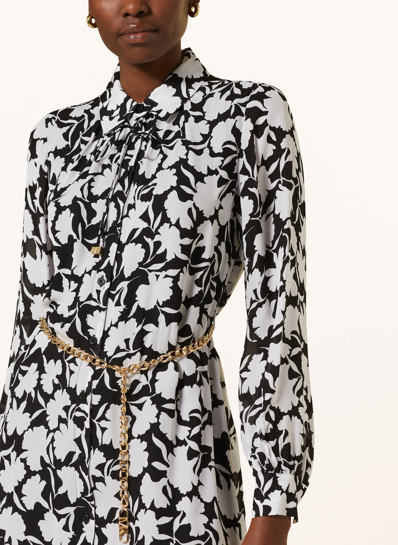 Michael kors shirt dress black shop
