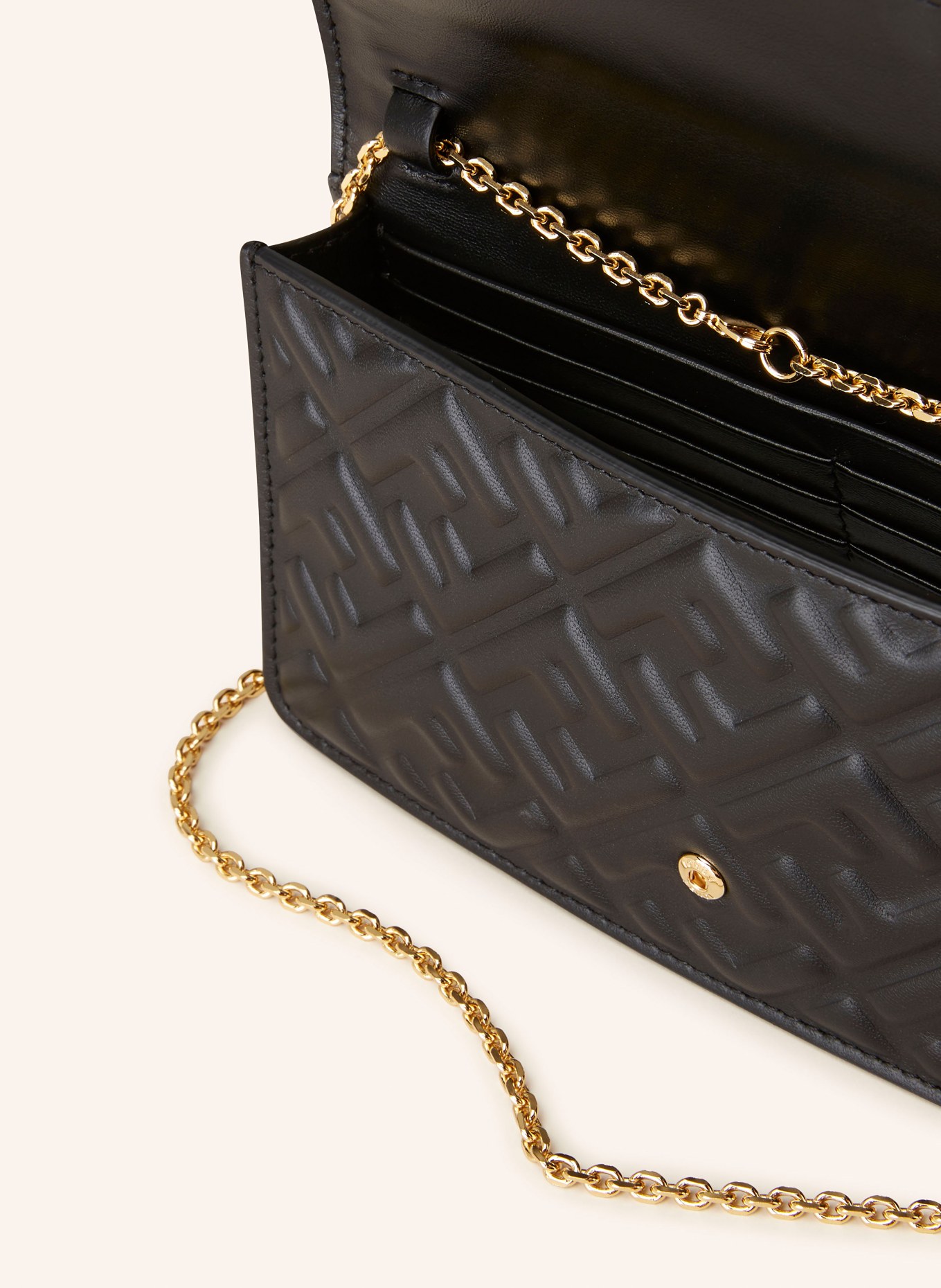 FENDI Geldbörse BAGUETTE zum Umhängen: SCHWARZ