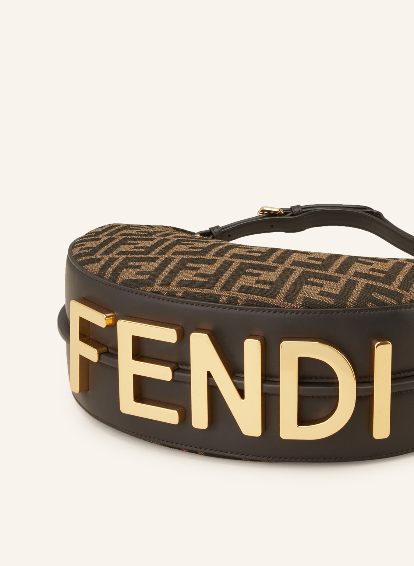 FENDI Torba na ramię FENDIGRAPHY SMALL, Kolor: CIEMNOBRĄZOWY/ BRĄZOWY (Obrazek 4)