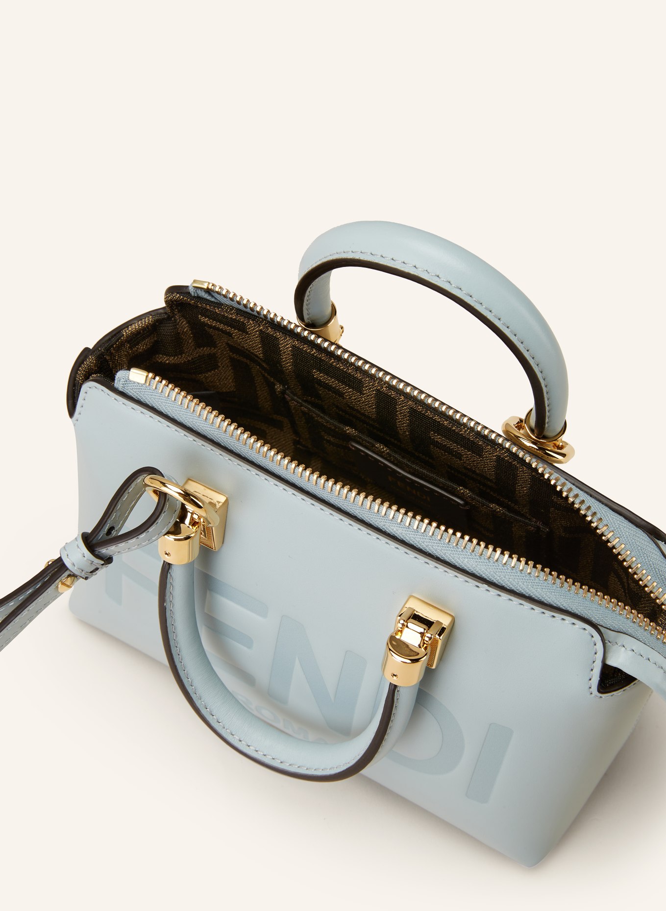 FENDI Handtasche BY THE WAY MINI, Farbe: BLAUGRAU (Bild 3)