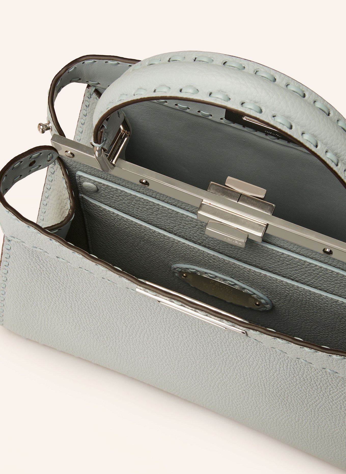 FENDI Handbag PEEKABOO I SEE U, Color: BLUE GRAY (Image 3)