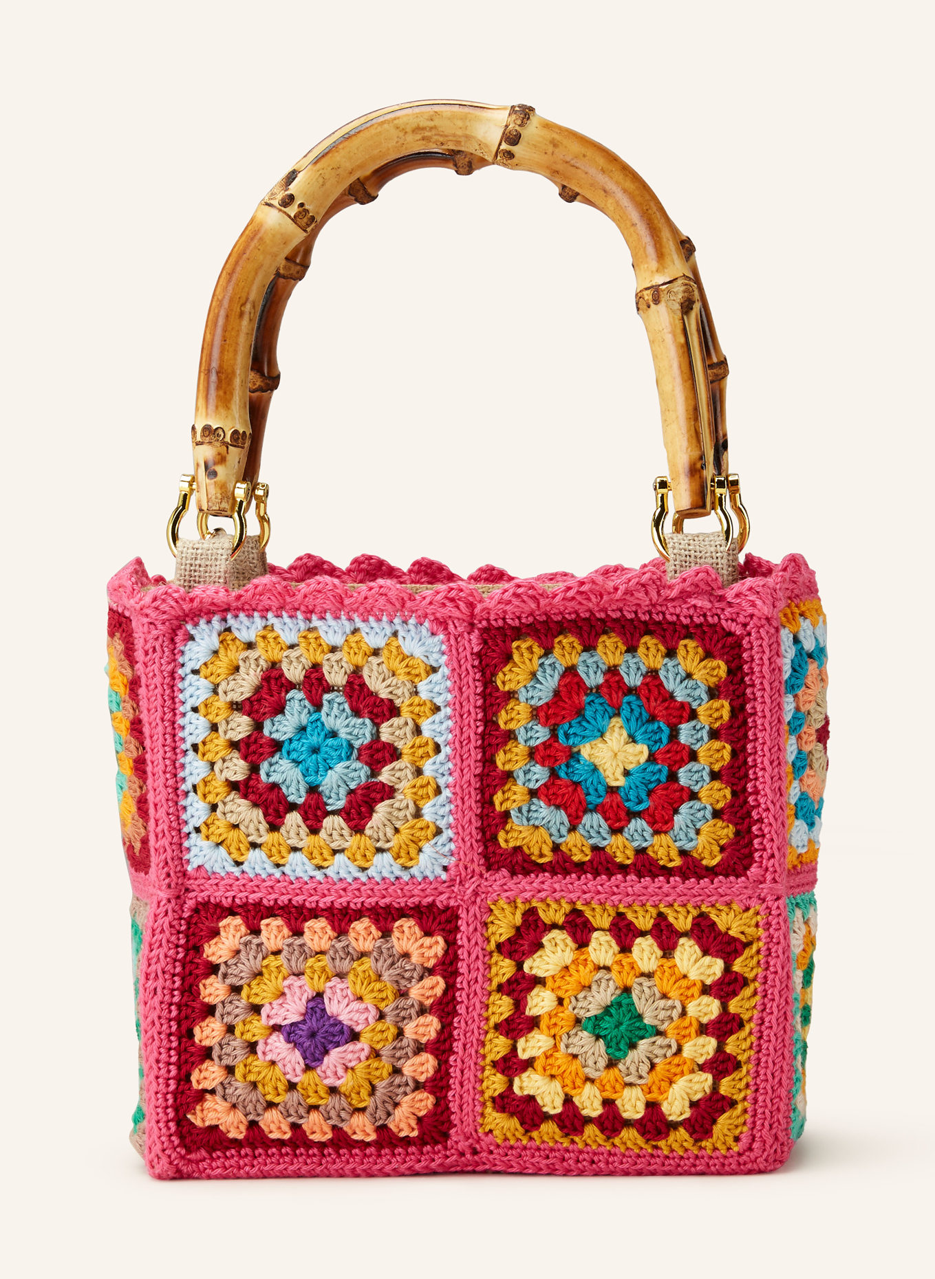 La MILANESA Handtasche MINI, Farbe: PINK/ GELB/ ROT (Bild 1)