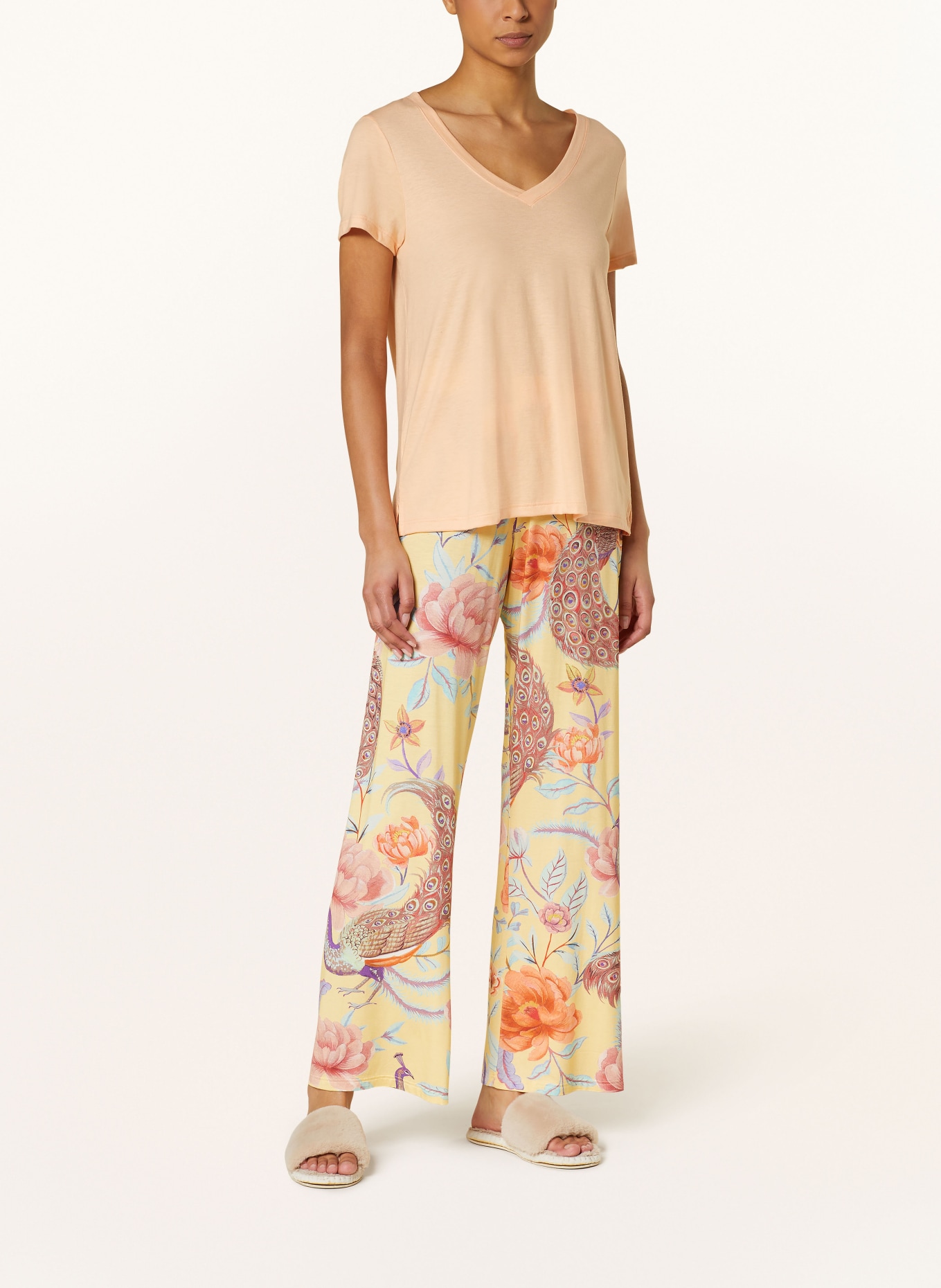 mey Pajama pants series NAELA, Color: YELLOW/ PURPLE/ TURQUOISE (Image 2)