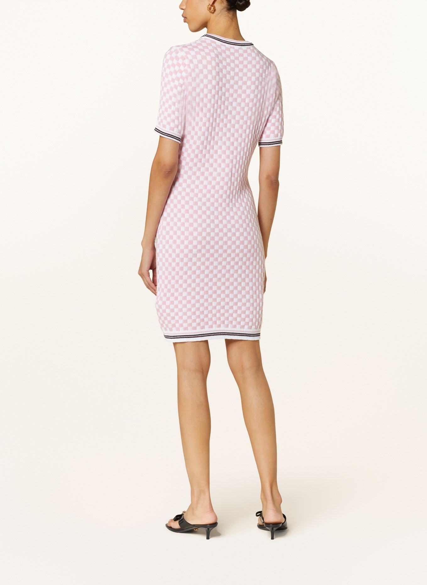 VERSACE Knit dress, Color: WHITE/ PINK (Image 3)