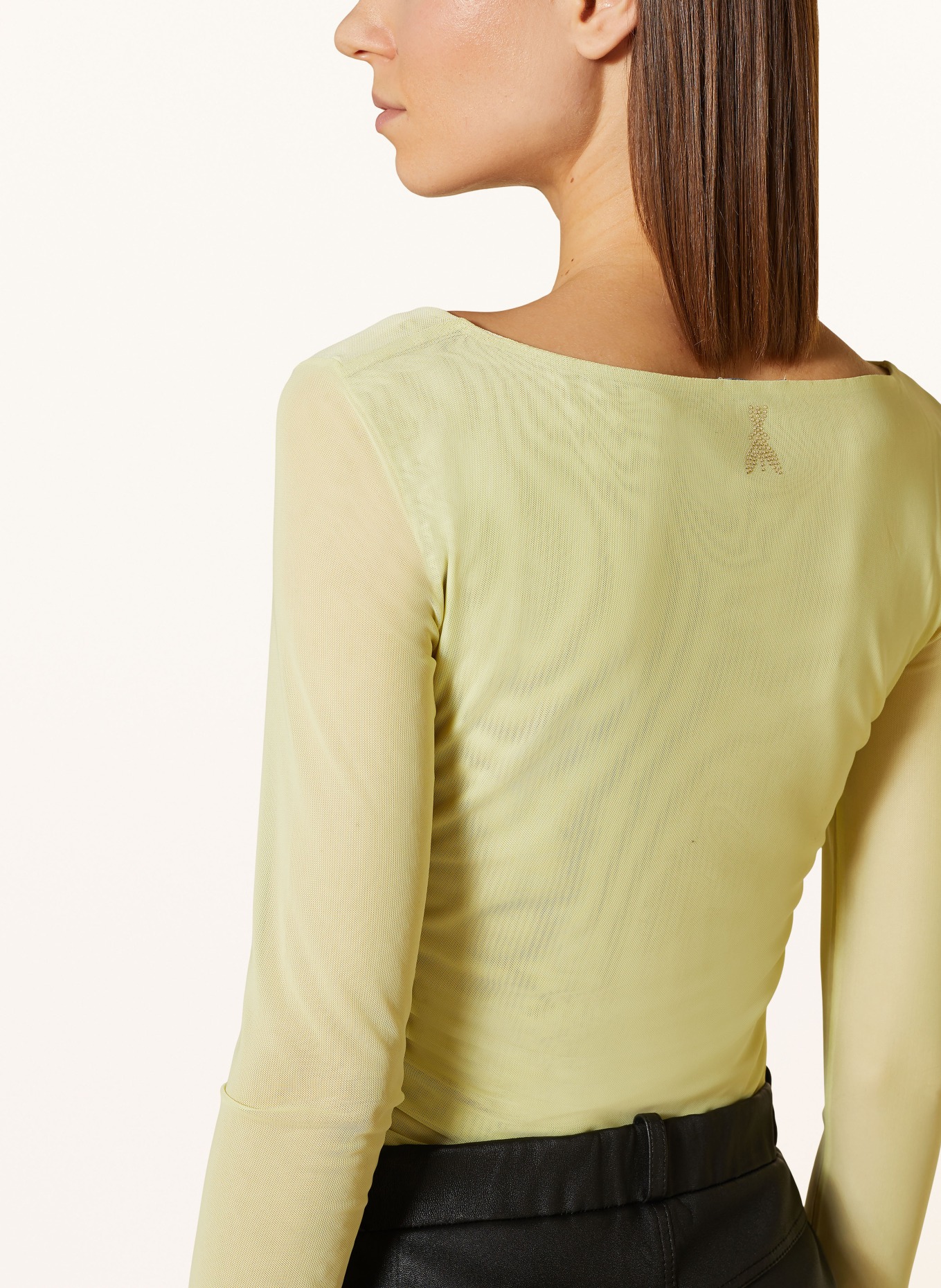 PATRIZIA PEPE Long sleeve shirt in mesh, Color: LIGHT GREEN (Image 5)