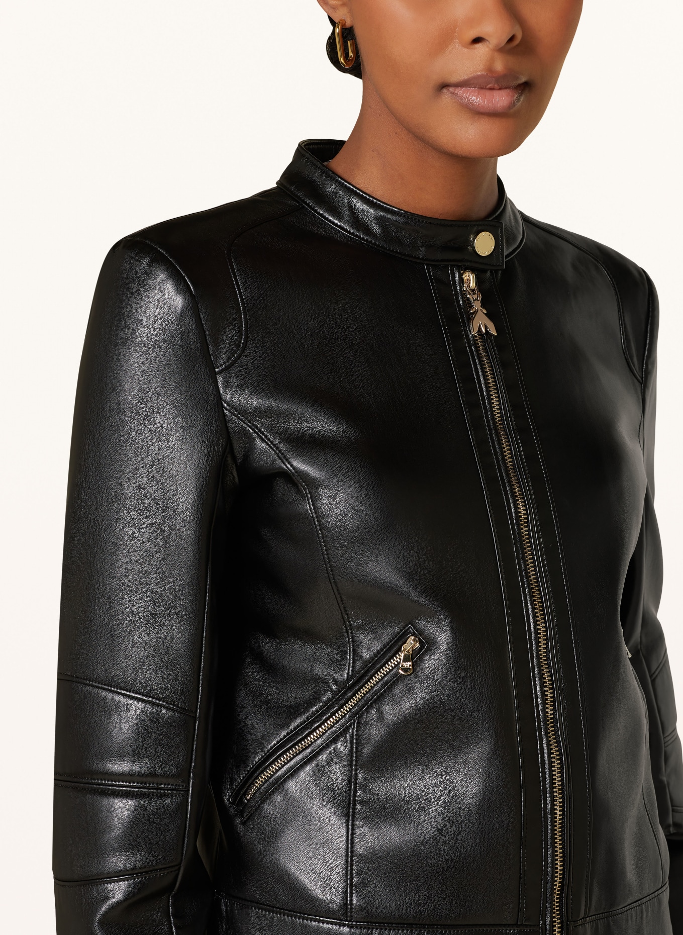 PATRIZIA PEPE Jacket in leather look, Color: BLACK (Image 4)