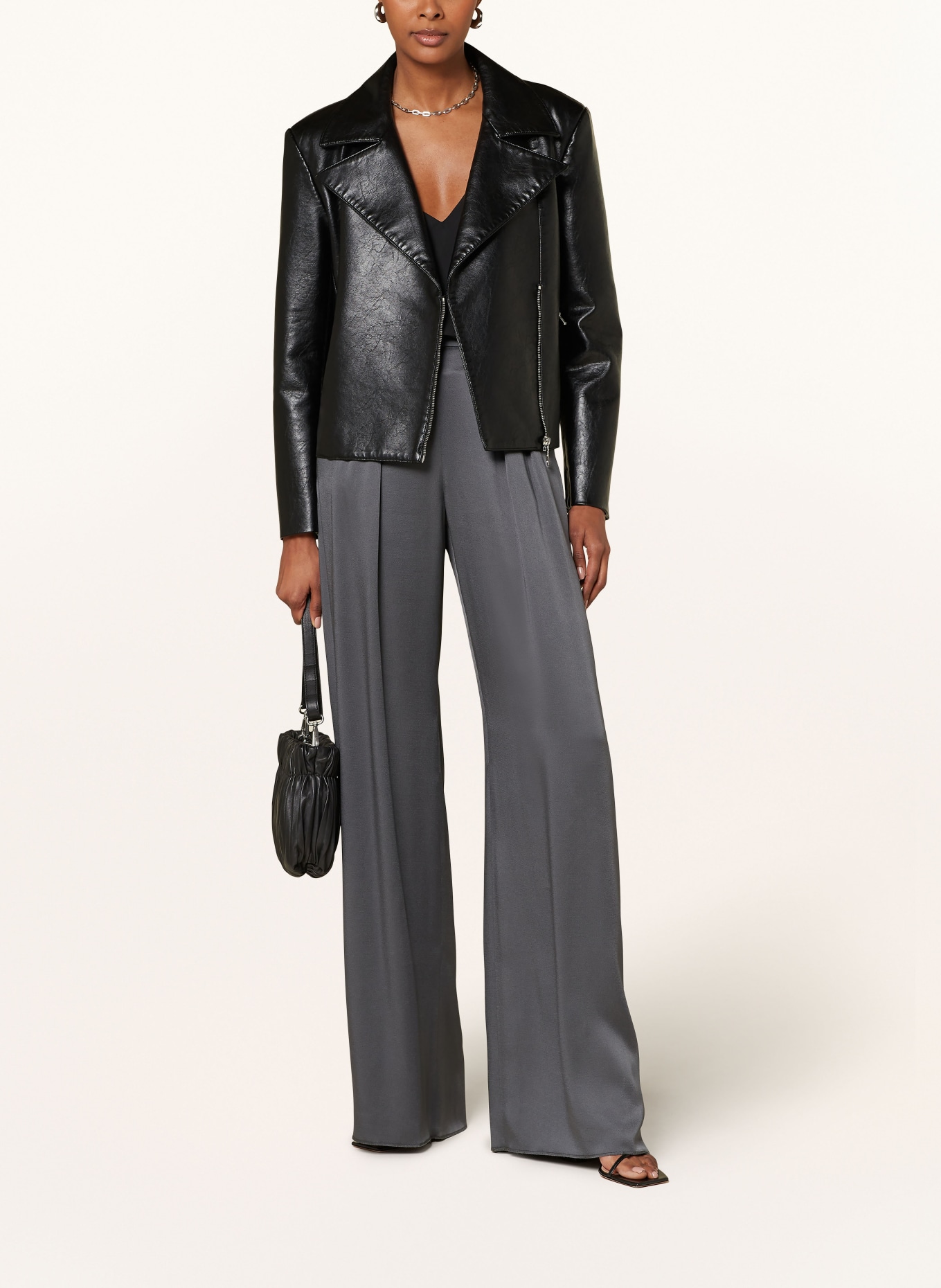 PATRIZIA PEPE Jacket in leather look, Color: BLACK (Image 2)