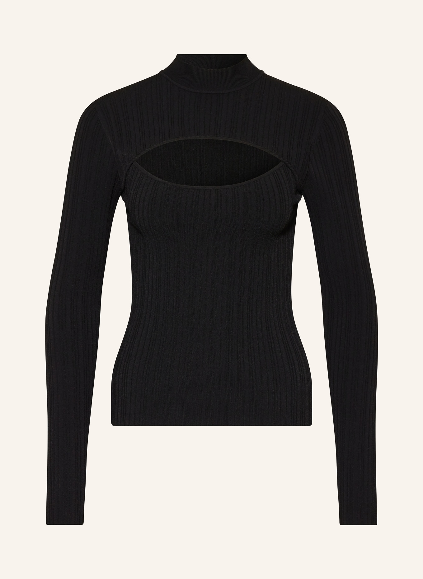 PATRIZIA PEPE Pullover mit Cut-out, Farbe: SCHWARZ (Bild 1)