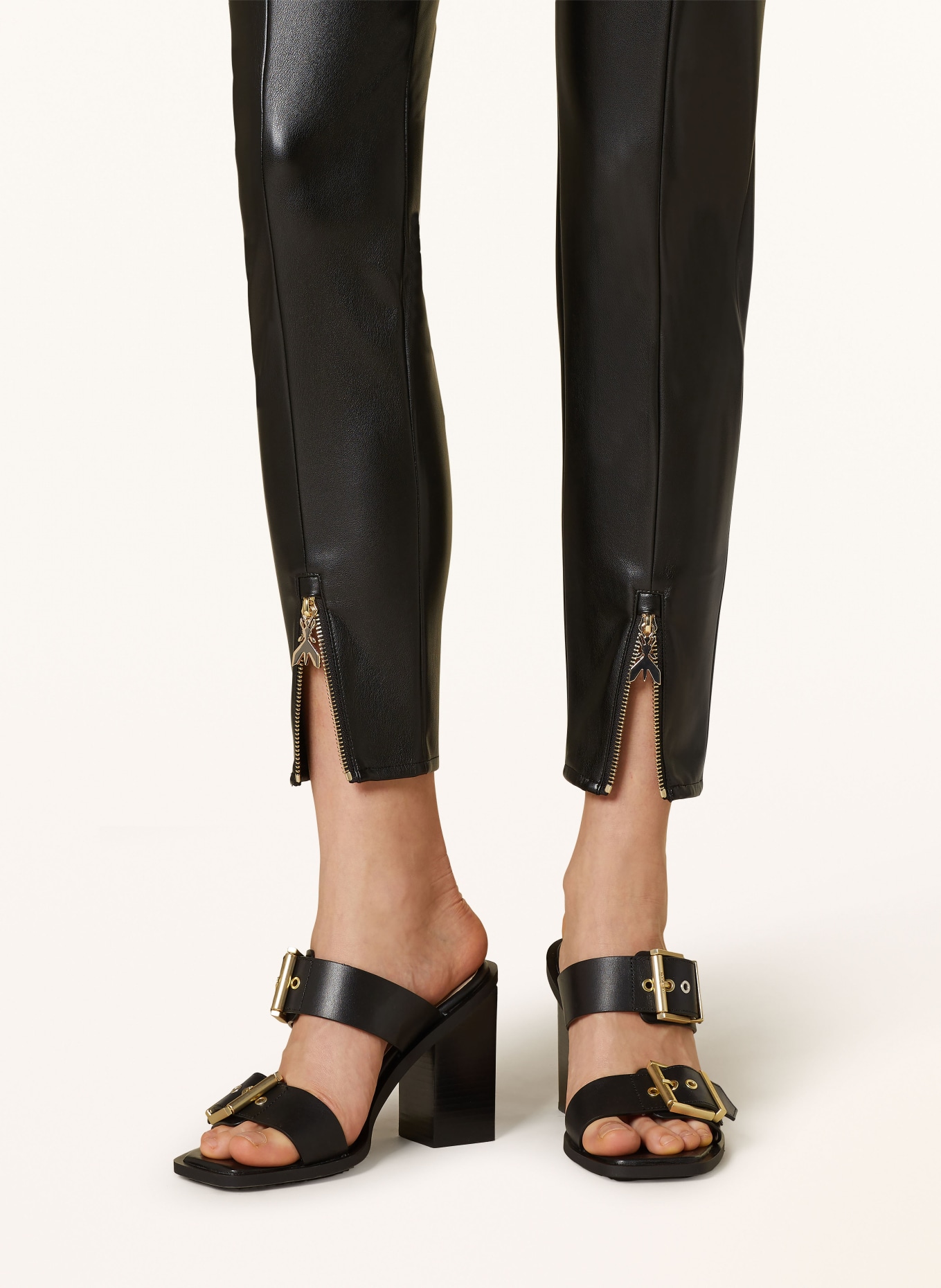 PATRIZIA PEPE Pants in leather look, Color: BLACK (Image 5)
