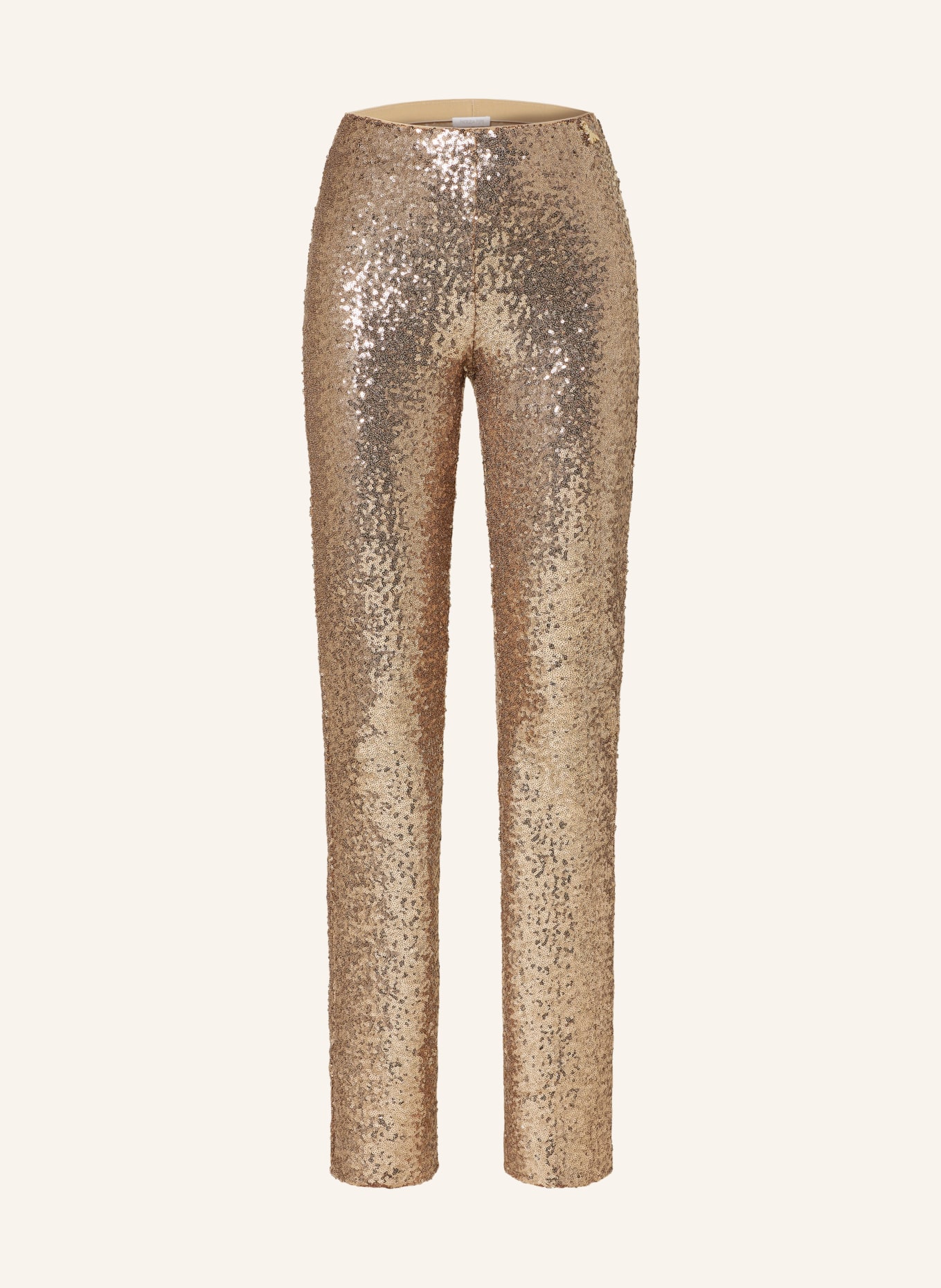 PATRIZIA PEPE Wide leg trousers with sequins, Color: GOLD (Image 1)