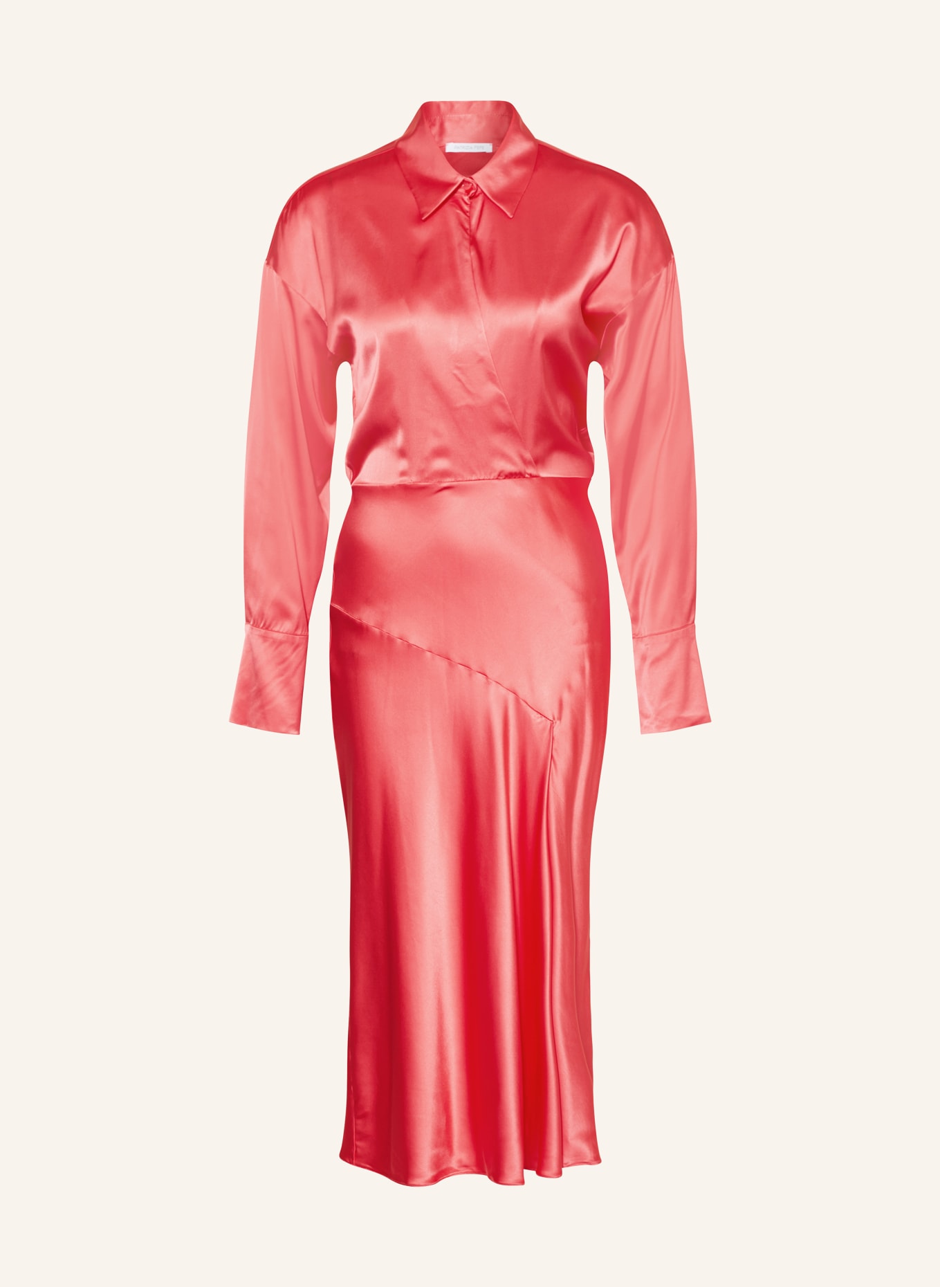 PATRIZIA PEPE Saténové šaty, Barva: SVĚTLE ČERVENÁ (Obrázek 1)