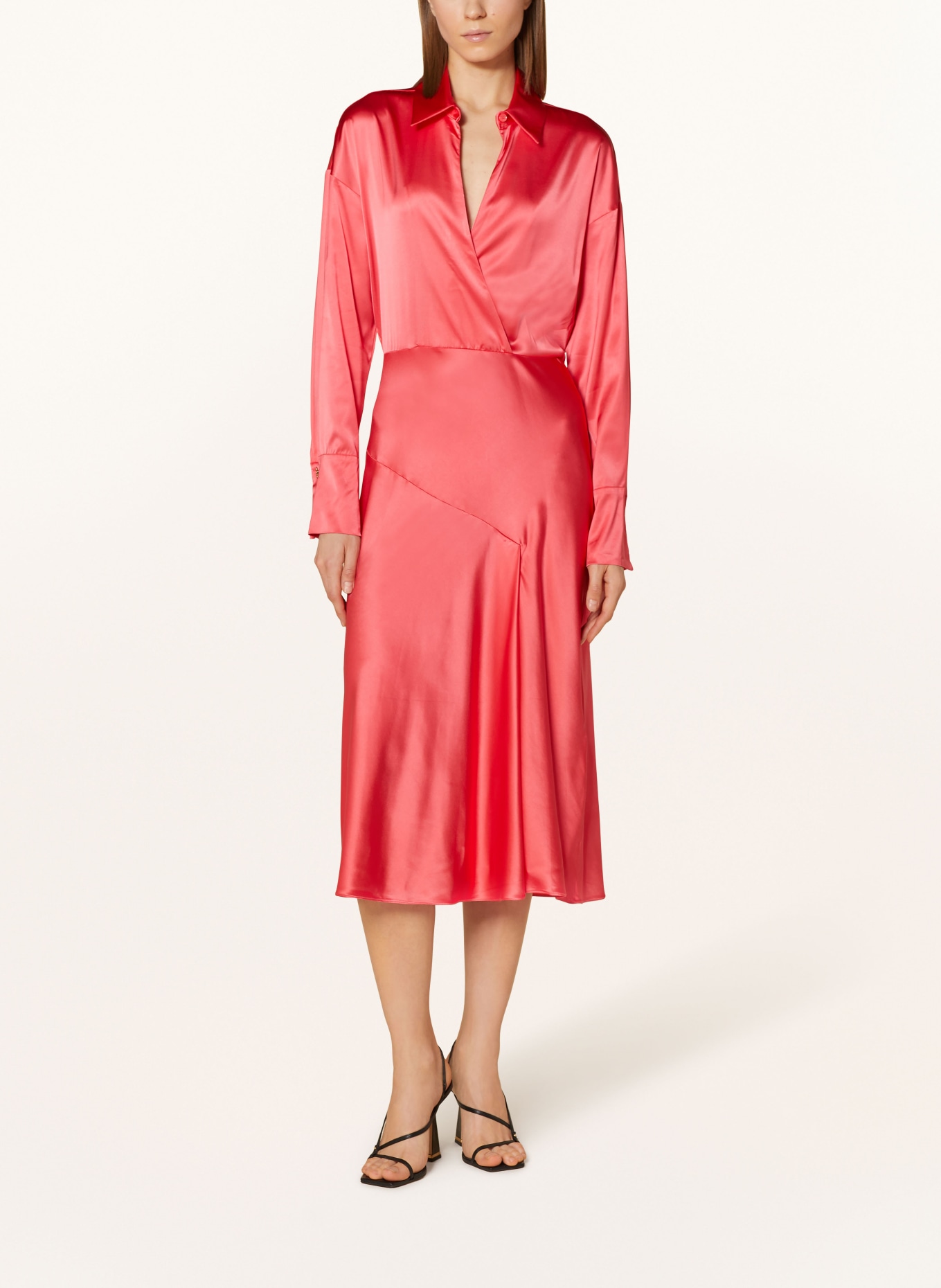 PATRIZIA PEPE Satin dress, Color: LIGHT RED (Image 2)