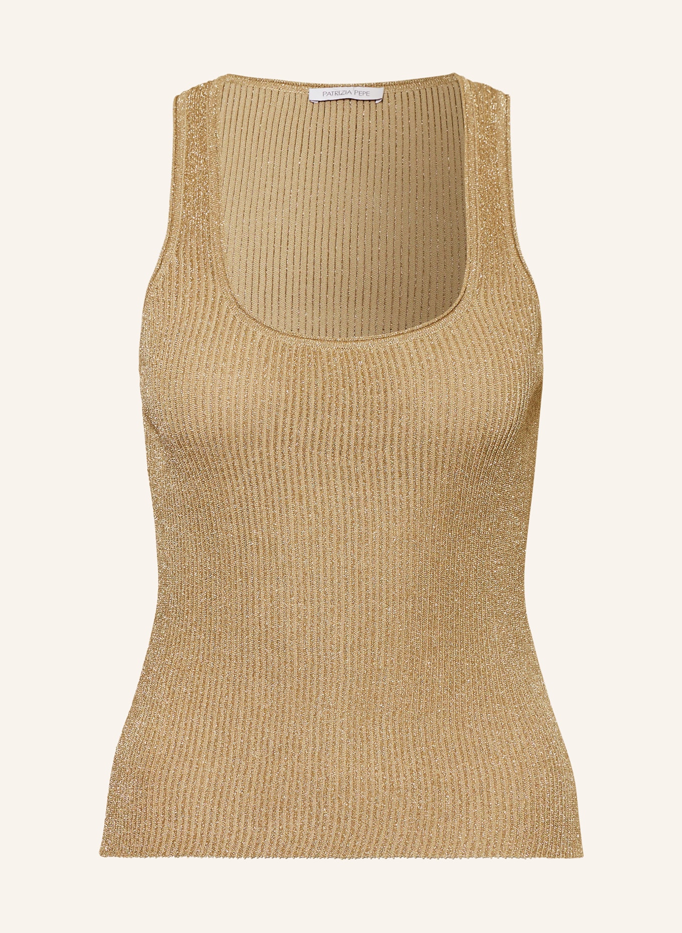PATRIZIA PEPE Knit top with glitter thread, Color: GOLD (Image 1)