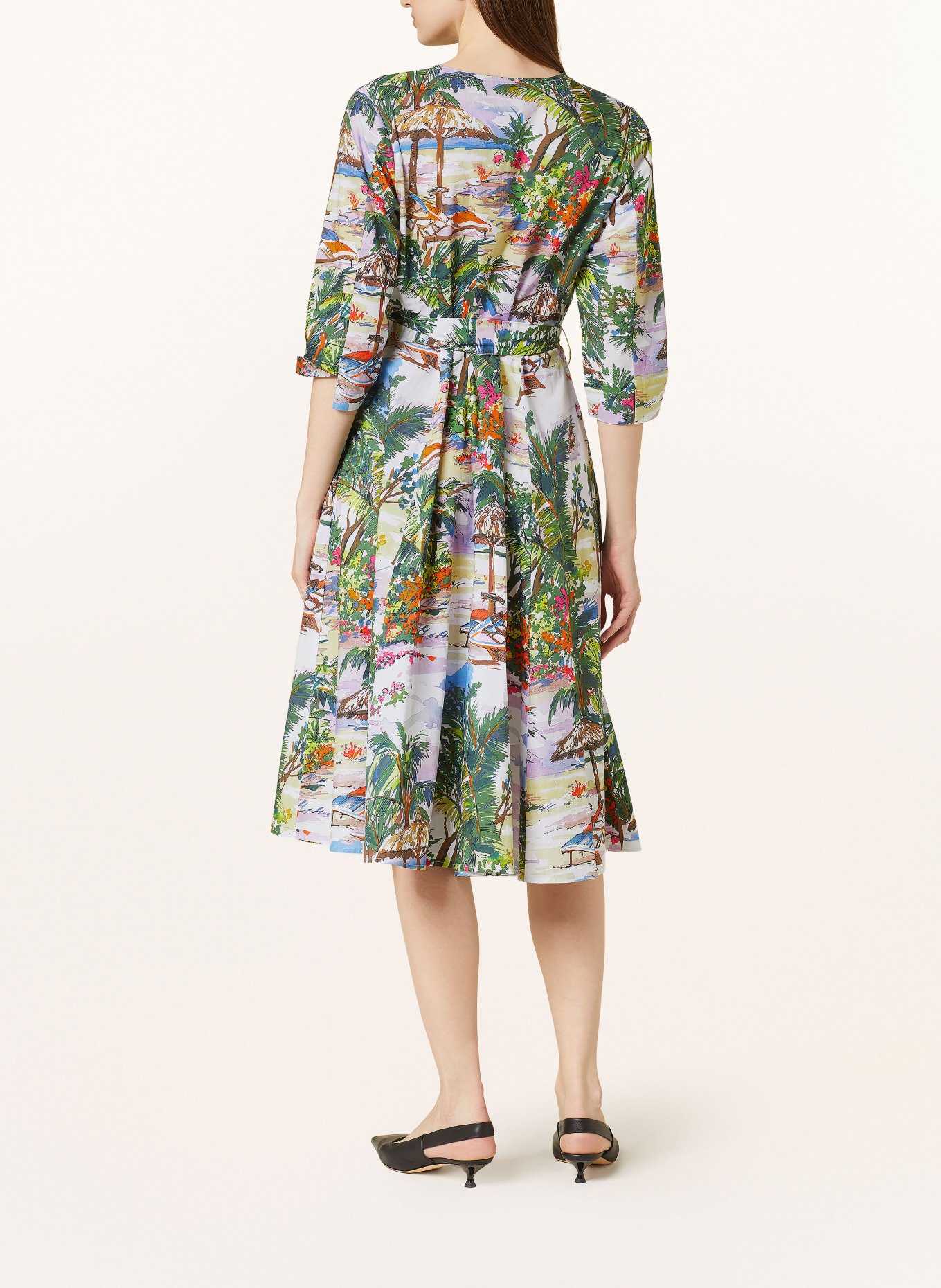 ANGOOR Kleid mit 3/4-Arm, Farbe: GRÜN/ WEISS (Bild 3)