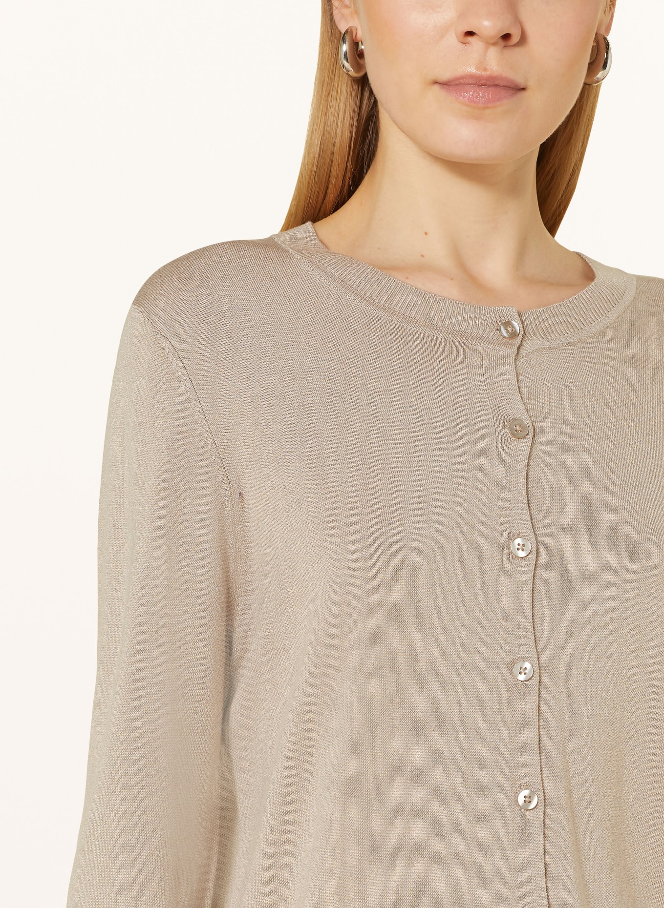 darling harbour Cardigan, Color: BEIGE (Image 4)