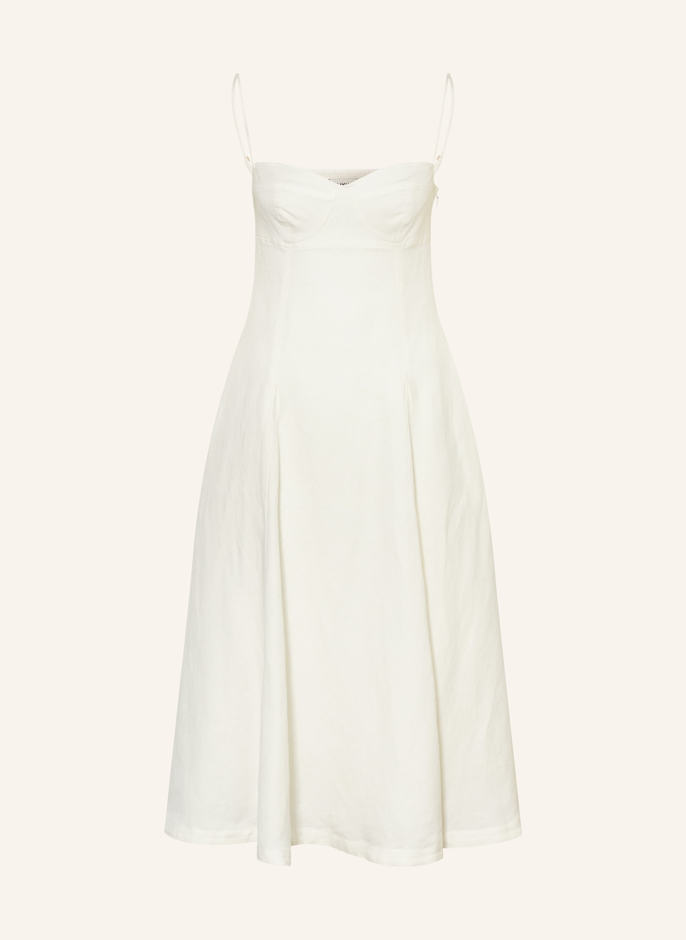 SIMKHAI Kleid ANALISE mit Leinen, Farbe: WEISS (Bild 1)
