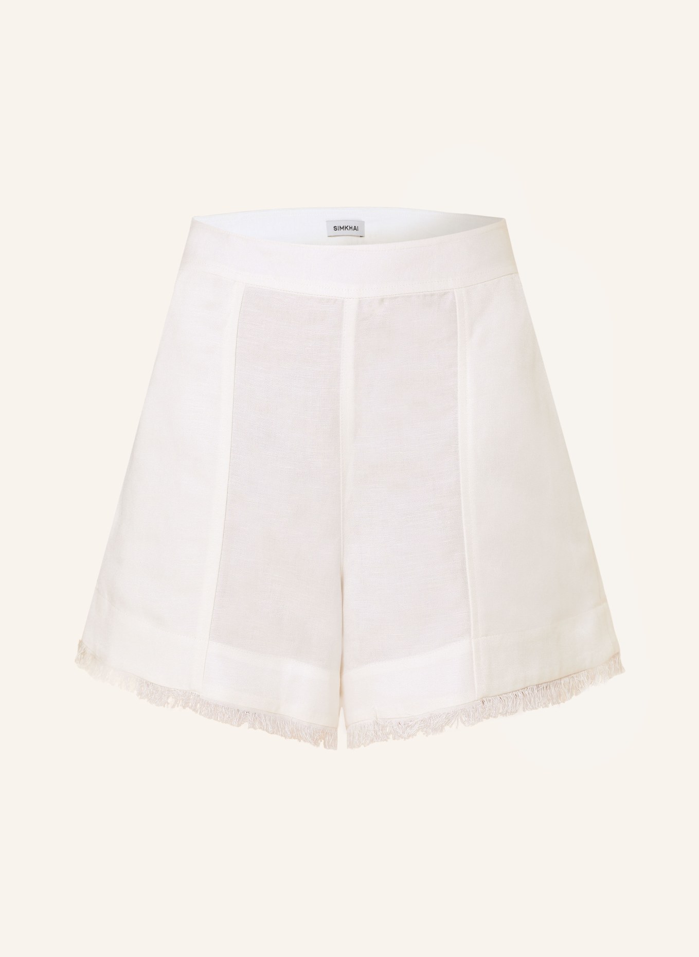 SIMKHAI Shorts DAX with linen, Color: WHITE (Image 1)