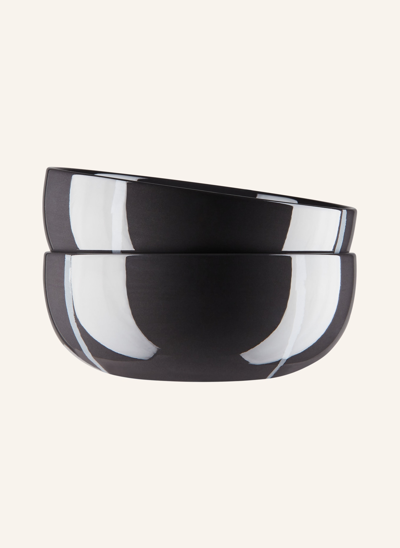 SERAX 2er-Set Schalen ZUMA S: DUNKELGRAU