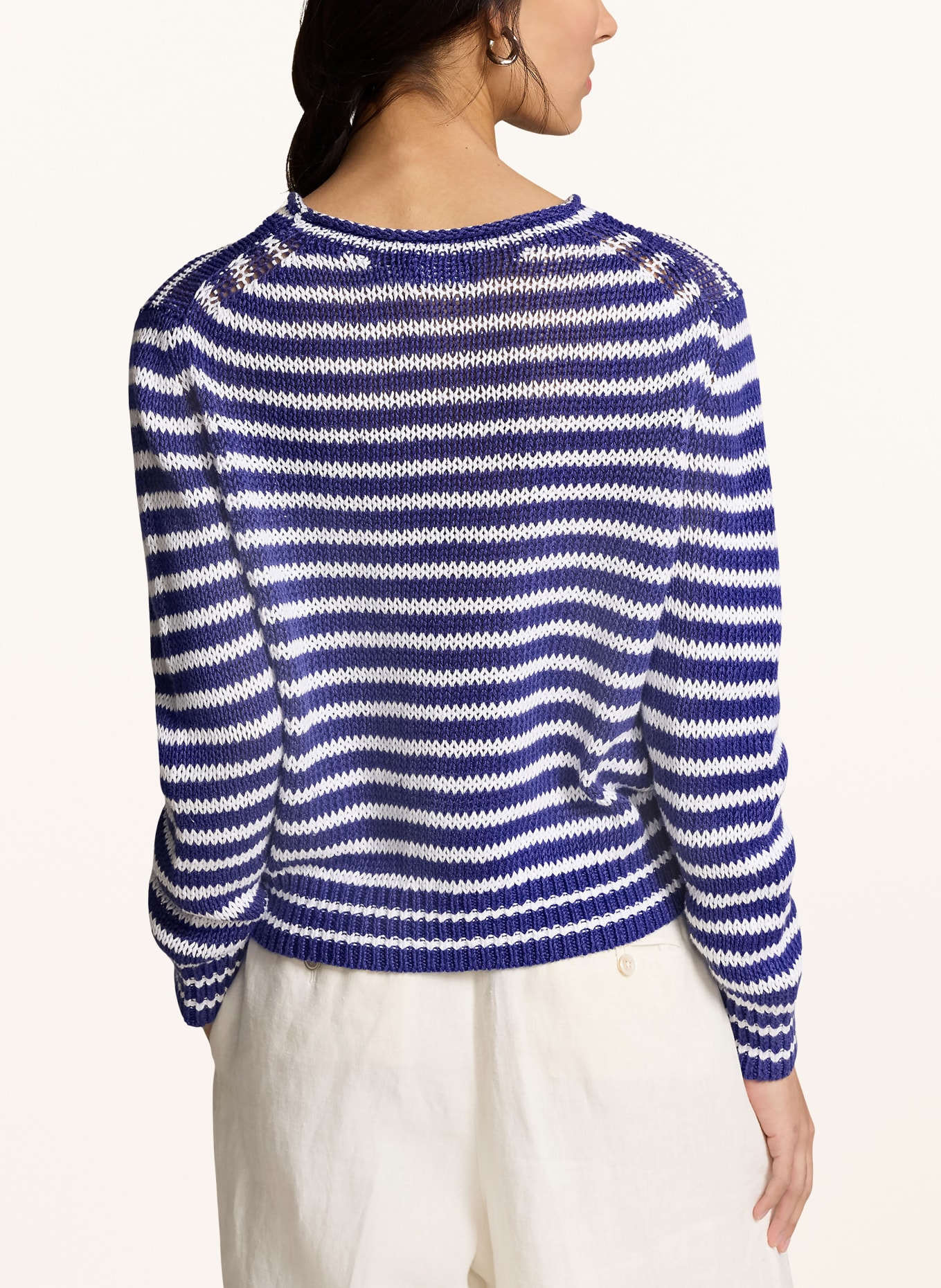 POLO RALPH LAUREN Sweater: BLUE/ WHITE