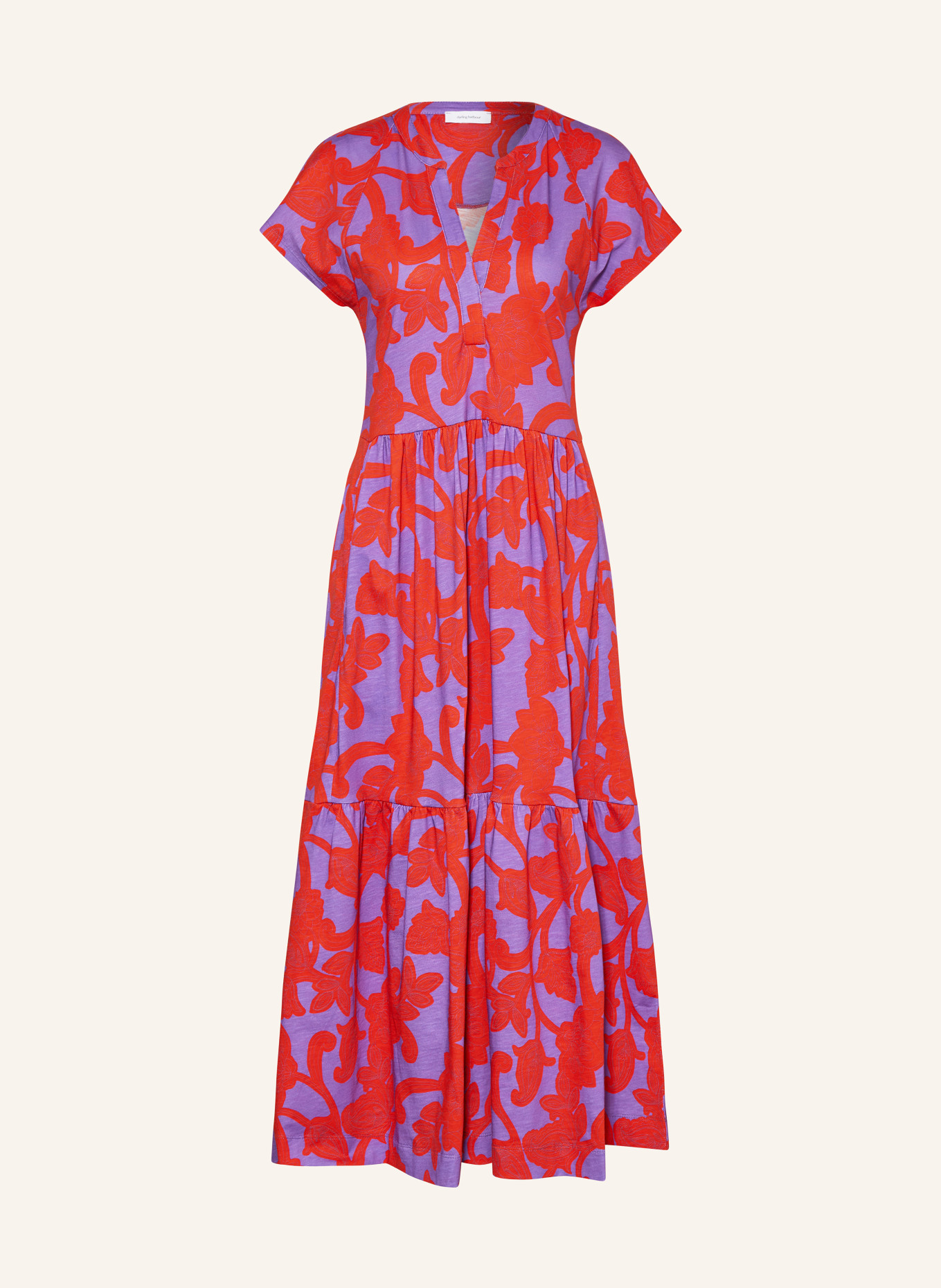 darling harbour Kleid mit Rüschen, Farbe: LILA/ORANGEROT (Bild 1)