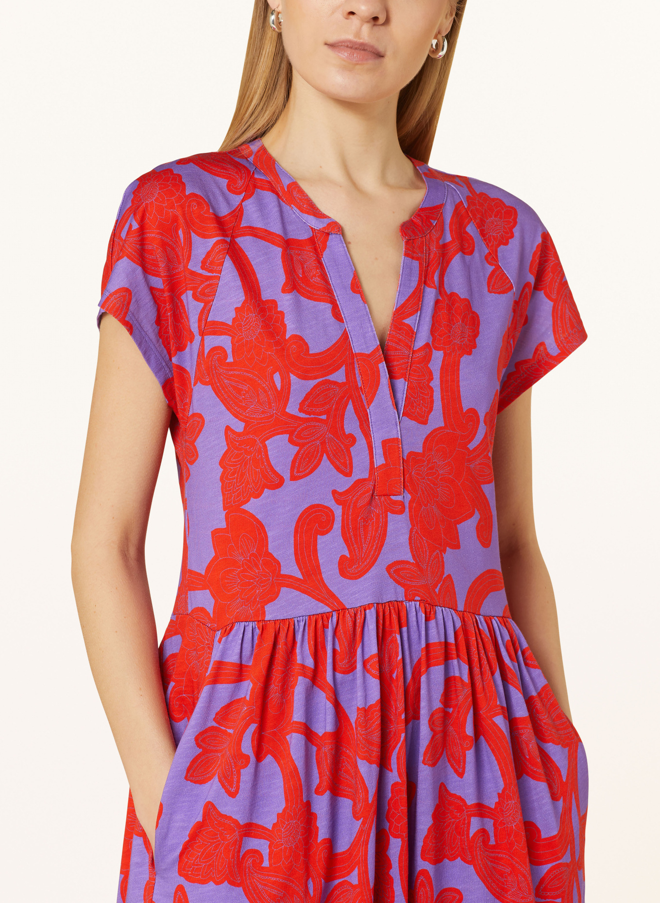 darling harbour Dress with ruffles, Color: LILA/ORANGEROT (Image 4)